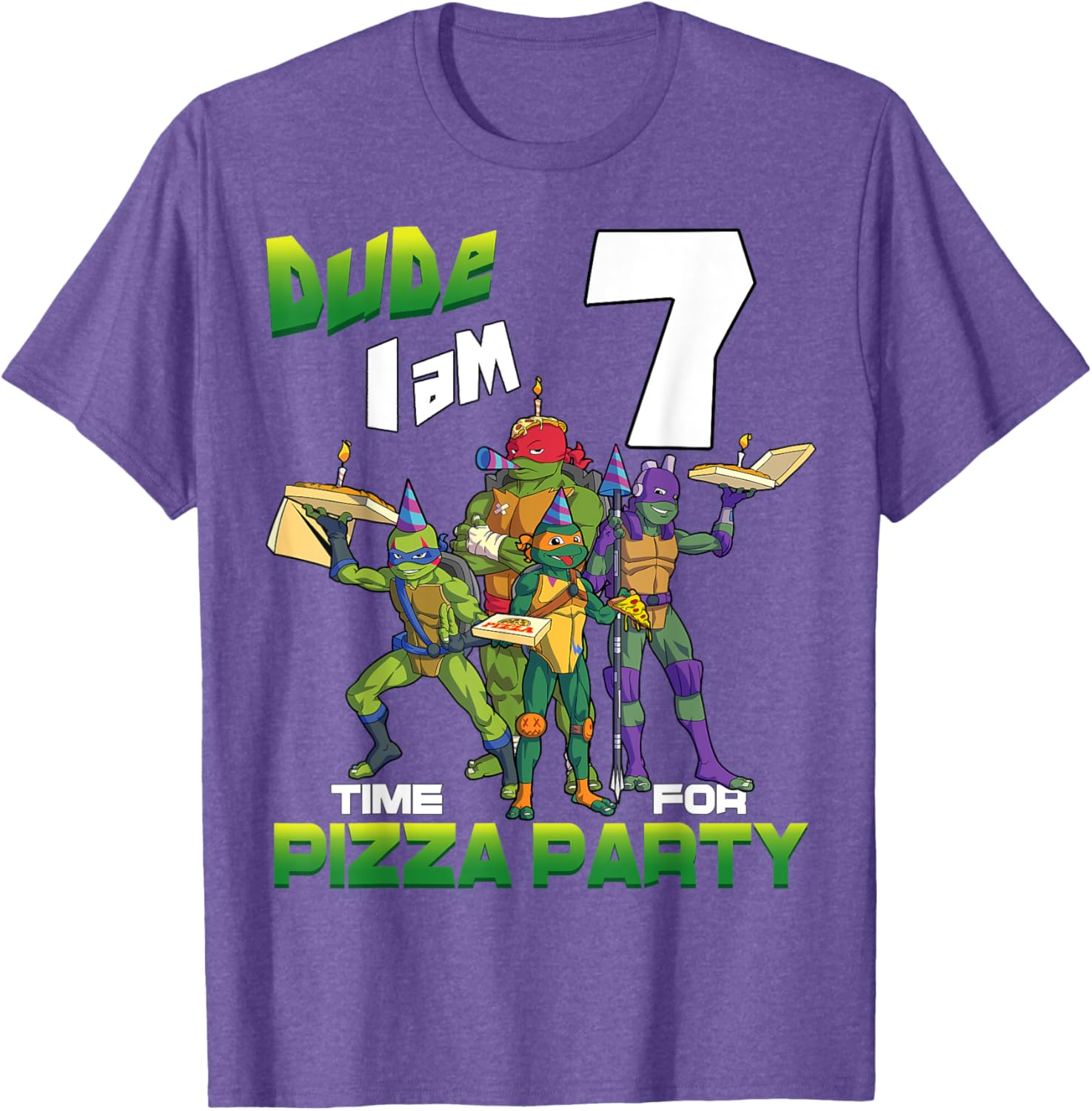 Mademark Teenage Mutant Ninja Turtles Pizza Party T-Shirt for 7 Year Olds - 16