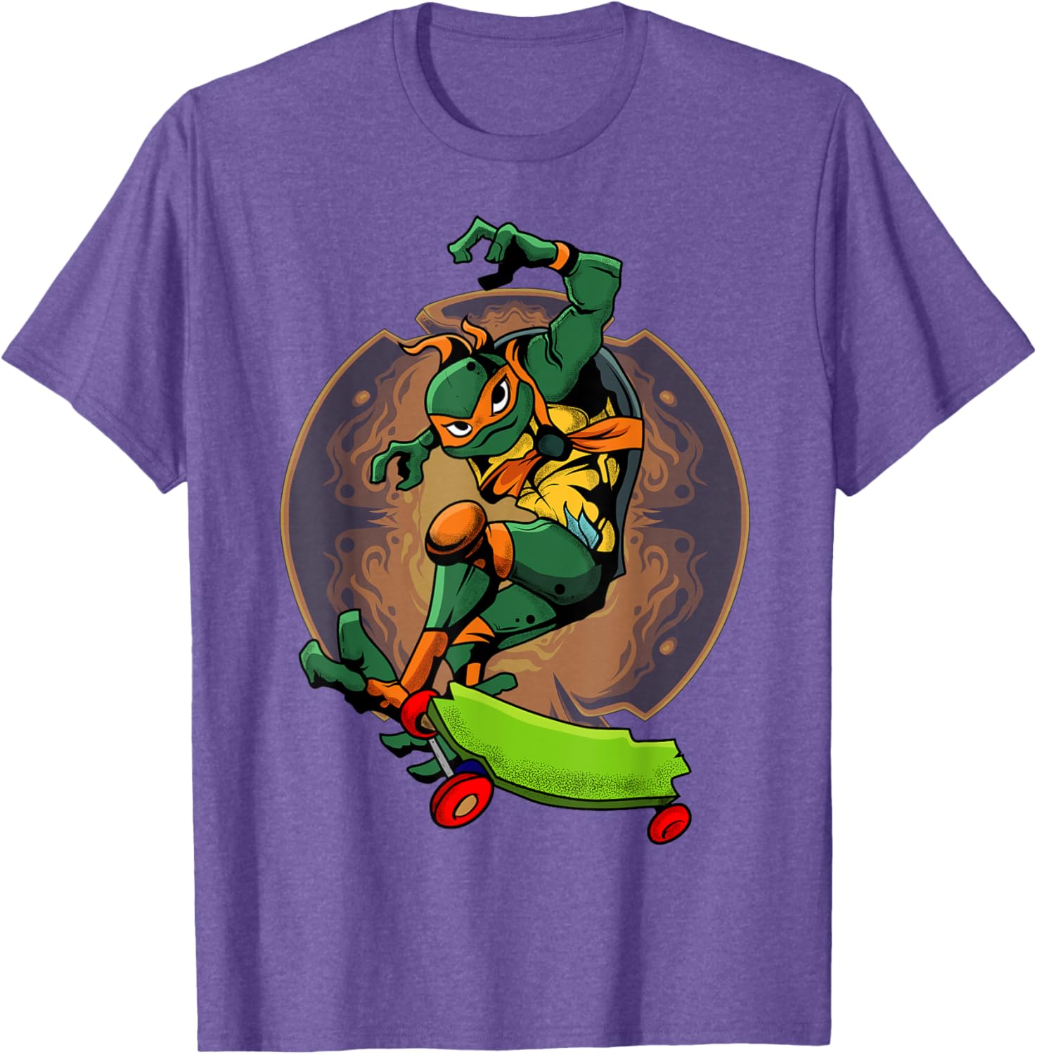 Mademark Teenage Mutant Ninja Turtles Mikey Skateboard T-Shirt for Kids - 12
