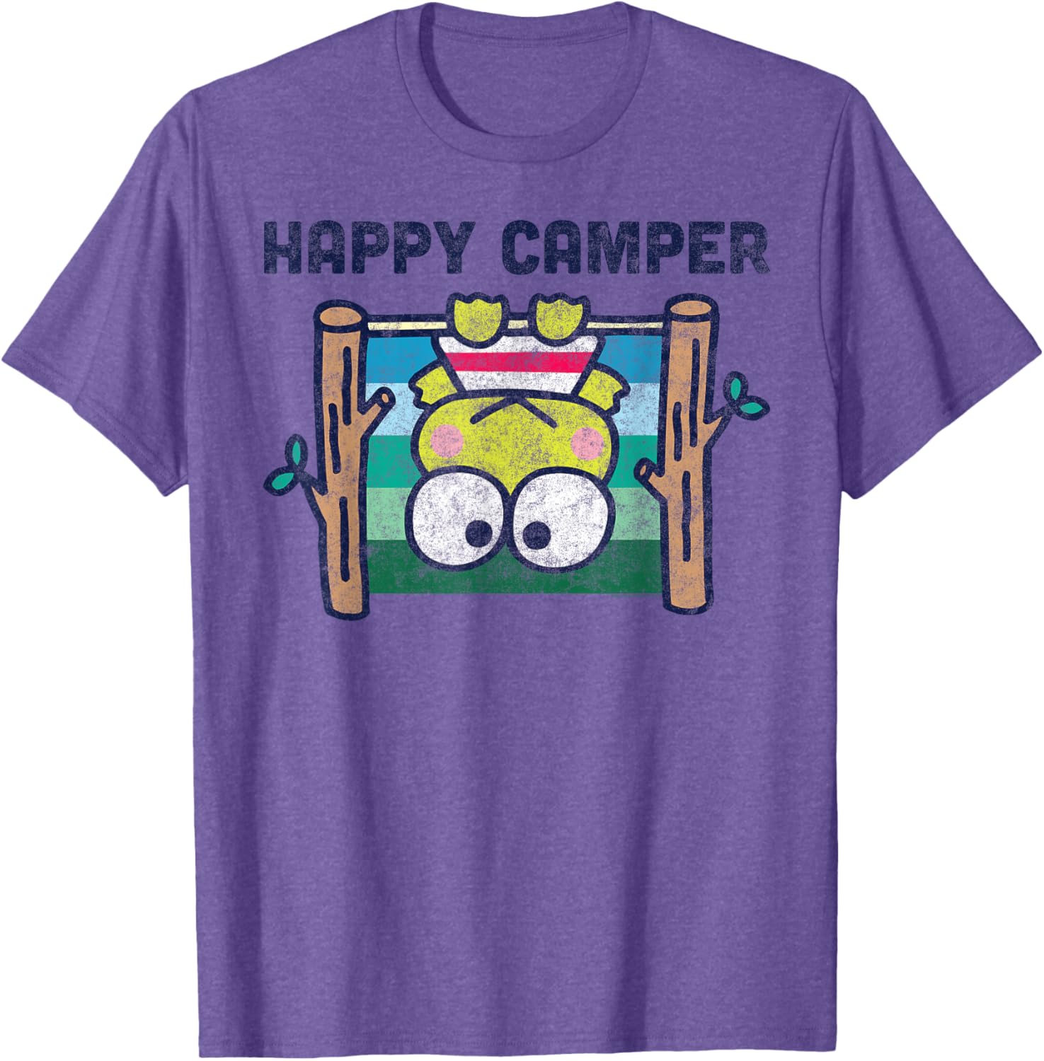 Keroppi Happy Camper T-Shirt Fun Outdoor Adventure Apparel for Kids - 9