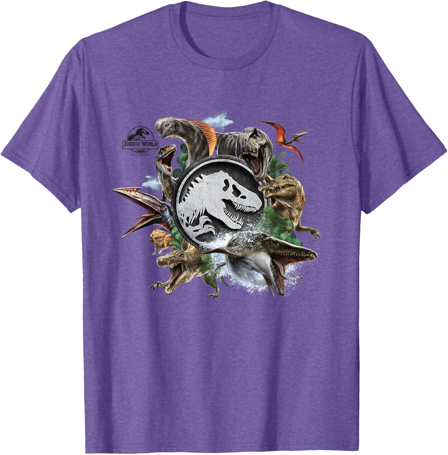 Jurassic World Rebirth Circle Logo Dinosaur T-Shirt for Fans and Collectors - 20