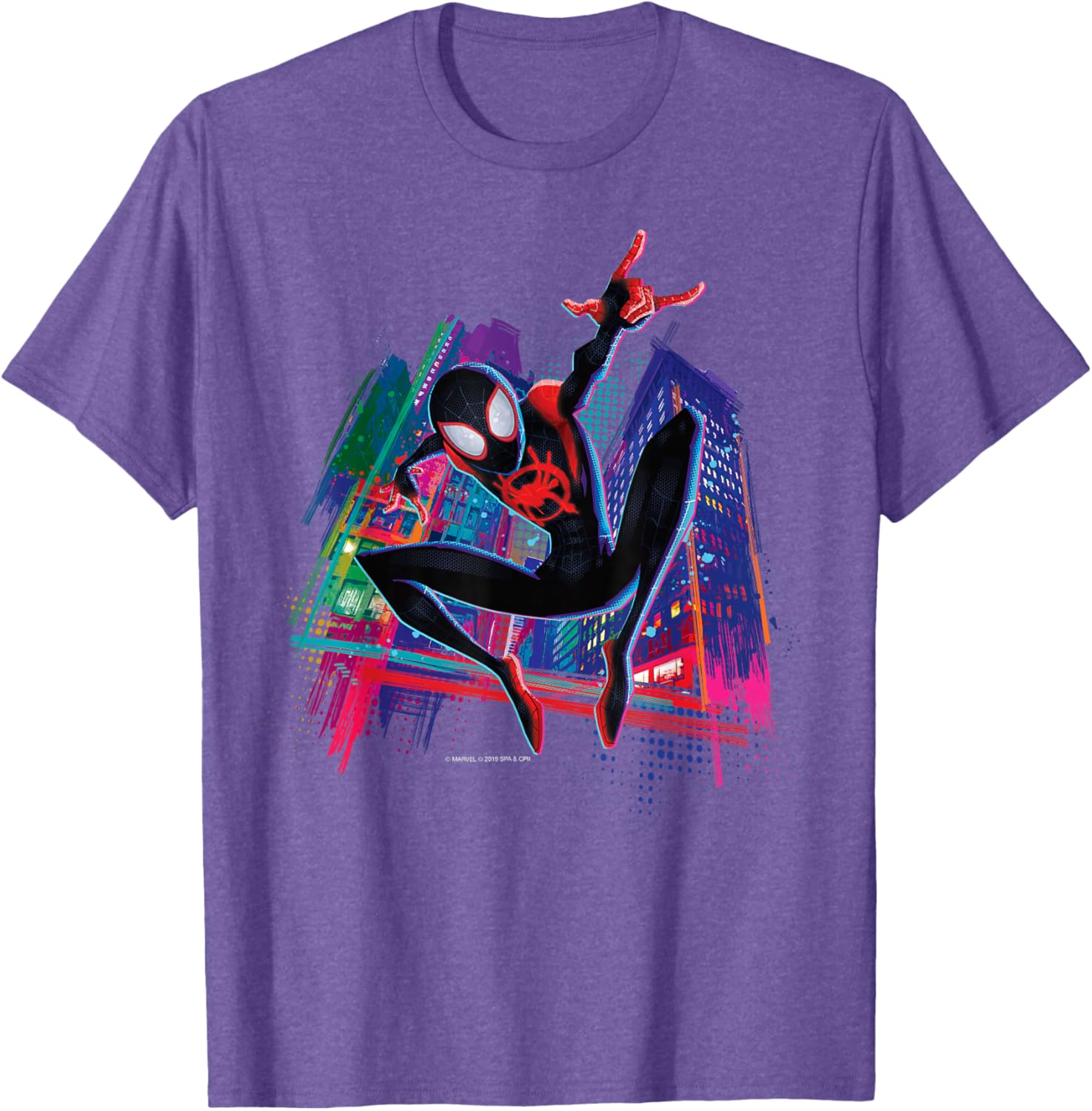 Spider-Man Miles Morales Graffiti City T-Shirt for Stylish Fans - 21