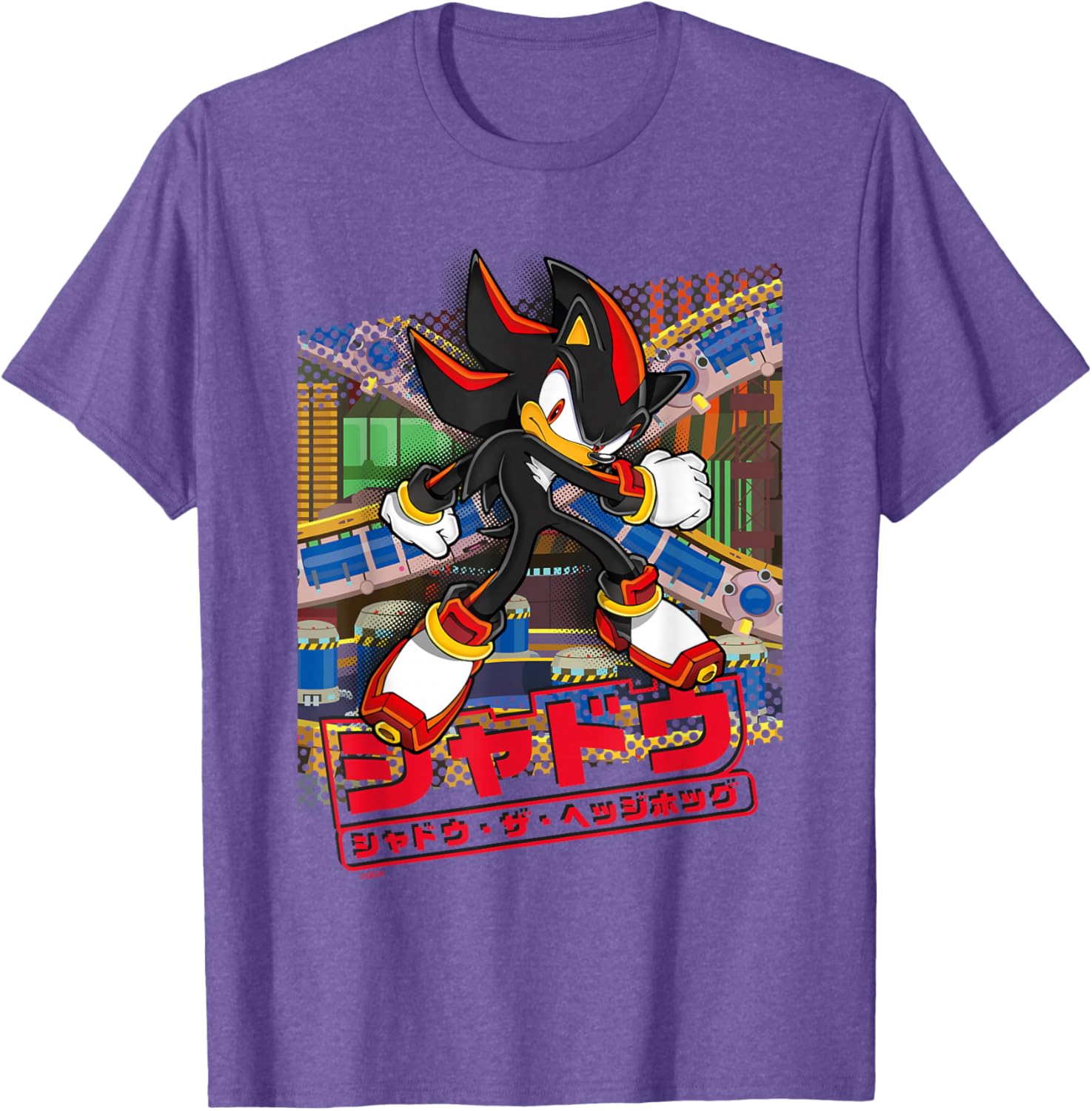 Sonic the Hedgehog Shadow T-Shirt Japanese Logo Fun Graphic Tee - 23
