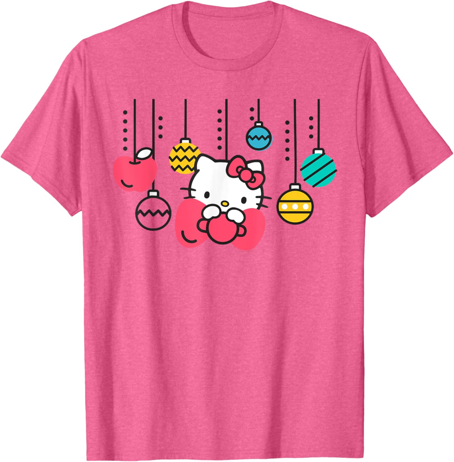 Adorable Hello Kitty Christmas Ornament T-Shirt for Holiday Cheer - 7