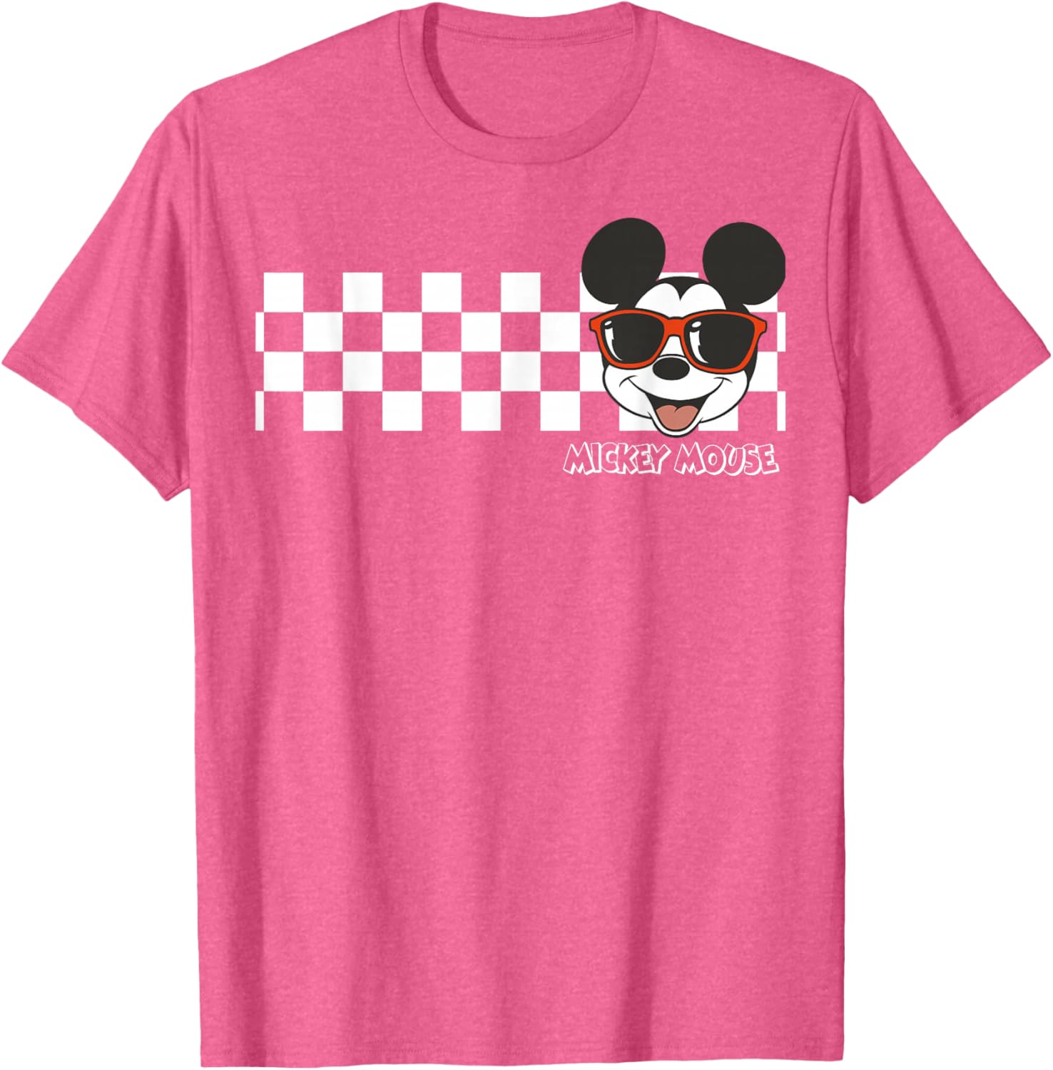 Disney Mickey Mouse Checkerboard Stripe T-Shirt for Kids and Adults - 5