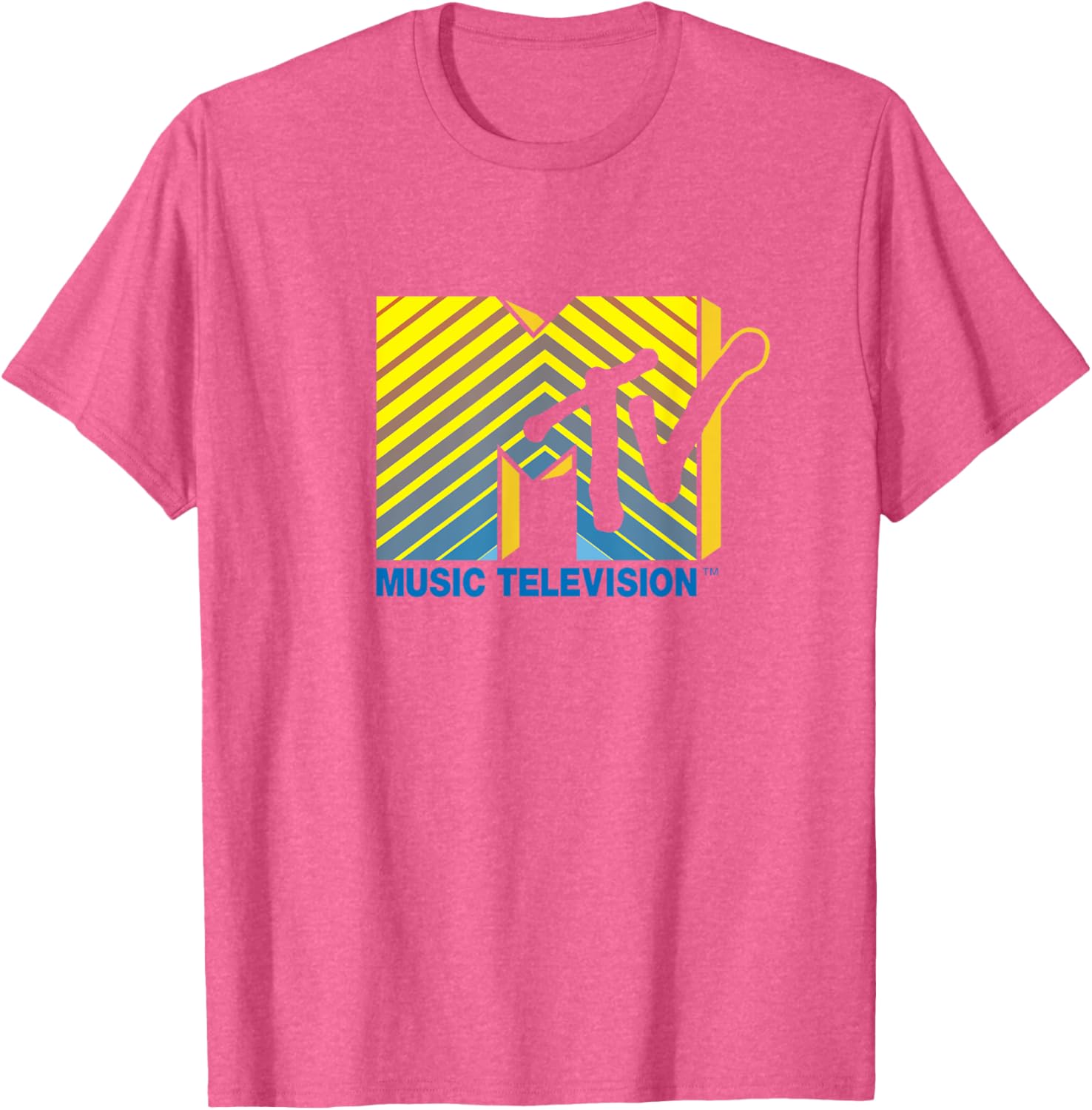 Mademark x MTV Official Logo T-Shirt Blue to Yellow Stylish Design - 1