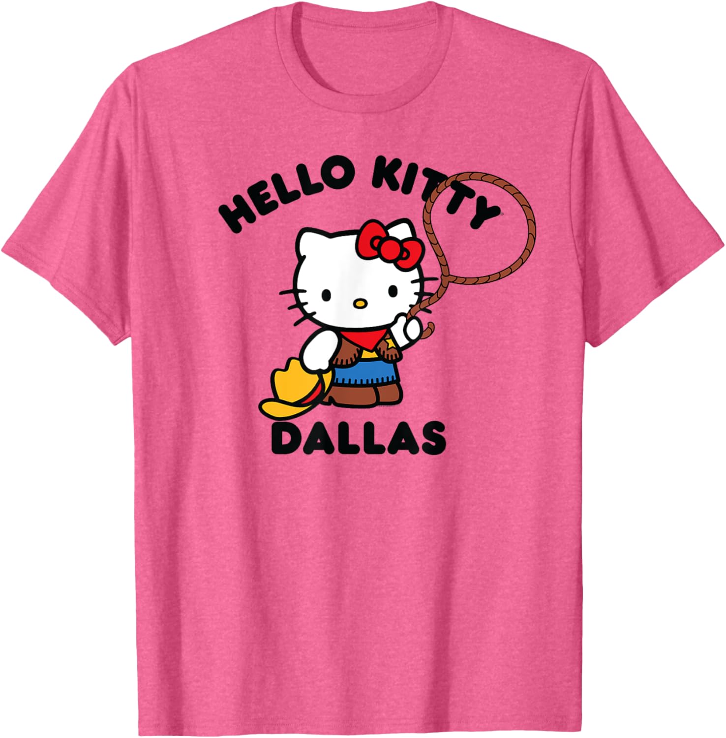 Hello Kitty Dallas Texas T-Shirt Fun Fashion for Kids and Adults - 6