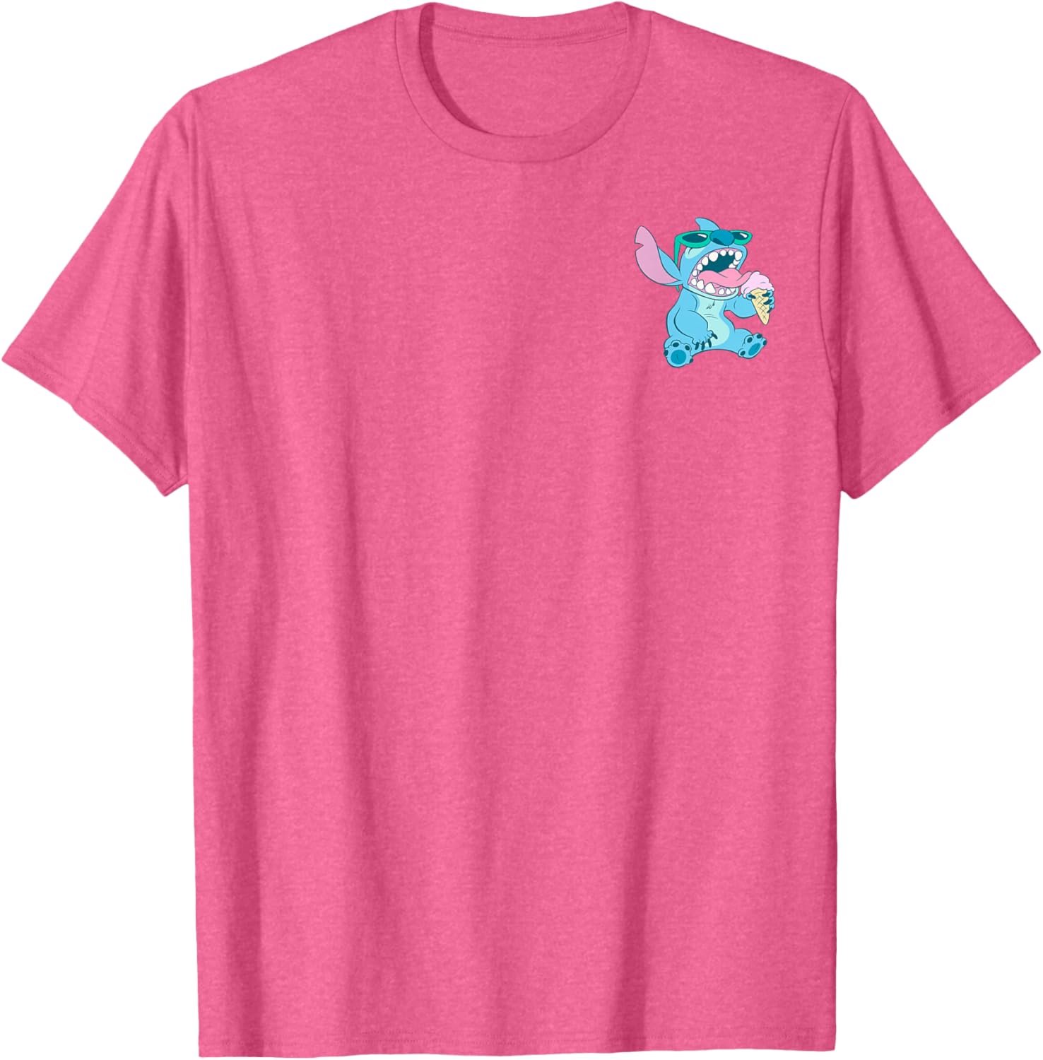 Disney Lilo & Stitch Retro Pocket Logo T-Shirt with Ice Cream Design - 4