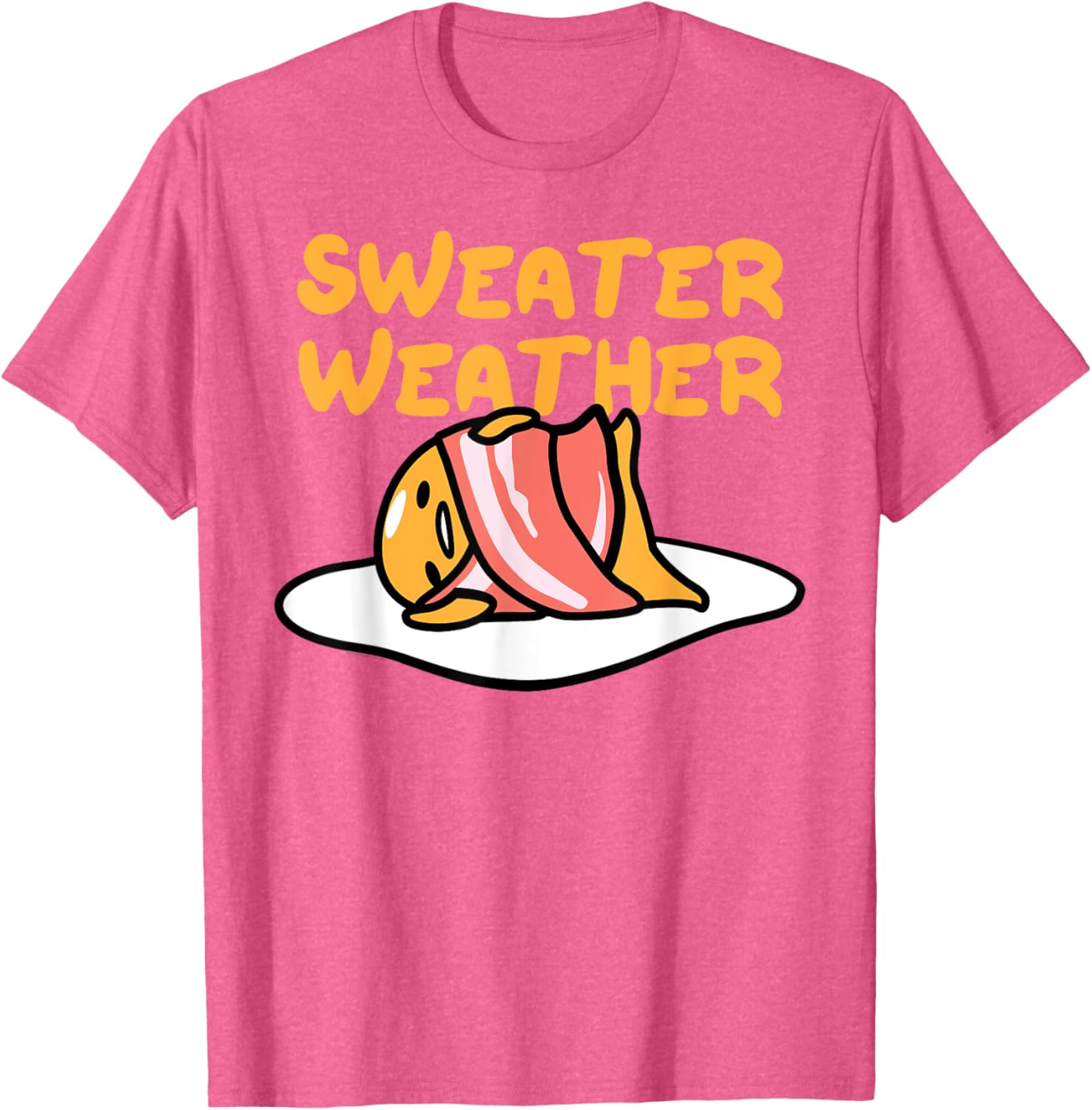 Cozy Gudetama Sweater Weather Bacon Blanket T-Shirt for Comfort Lovers - 2