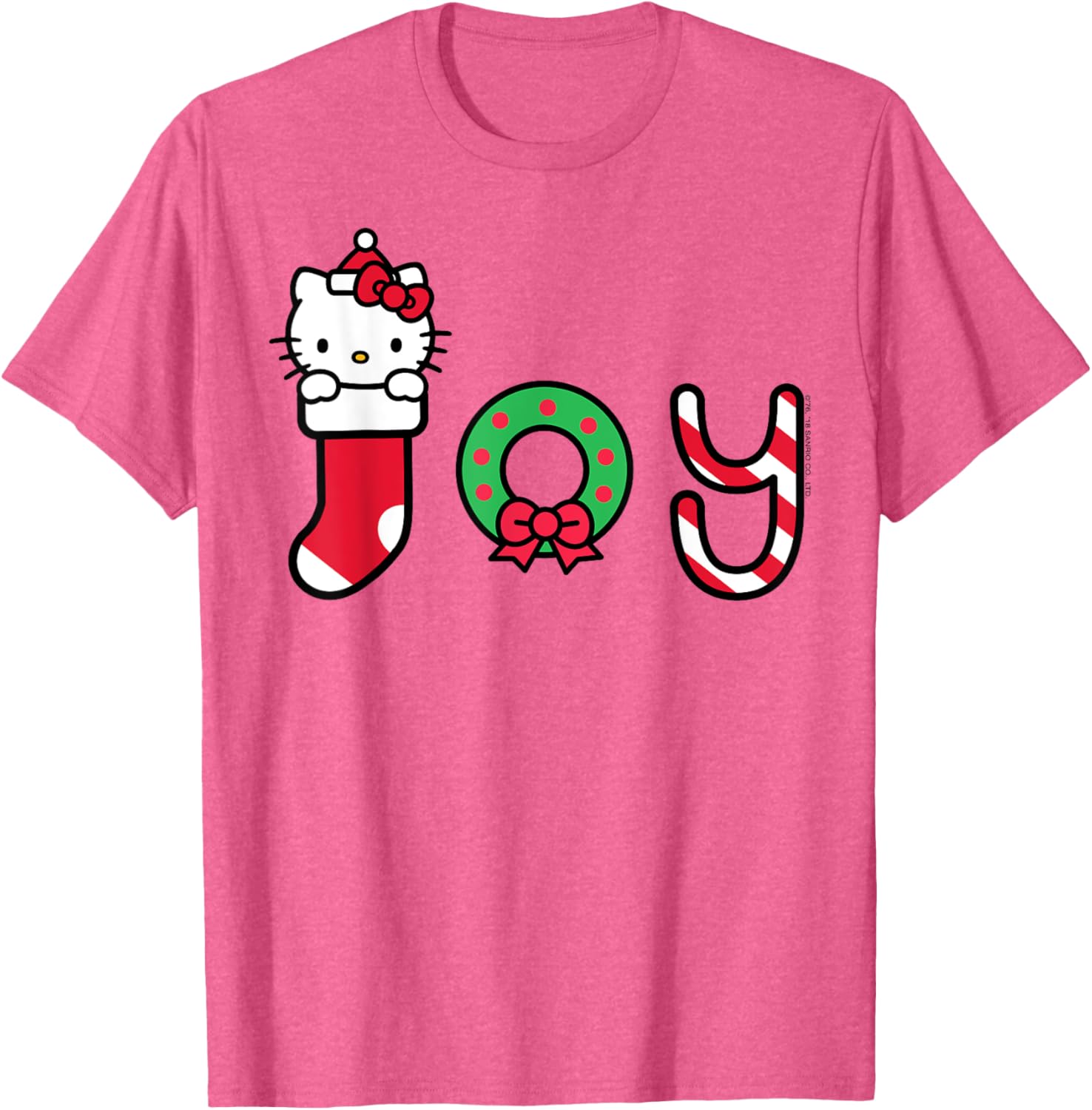 Hello Kitty Christmas Joy Tee Shirt for Kids and Adults - Festive Holiday Wearing - 6