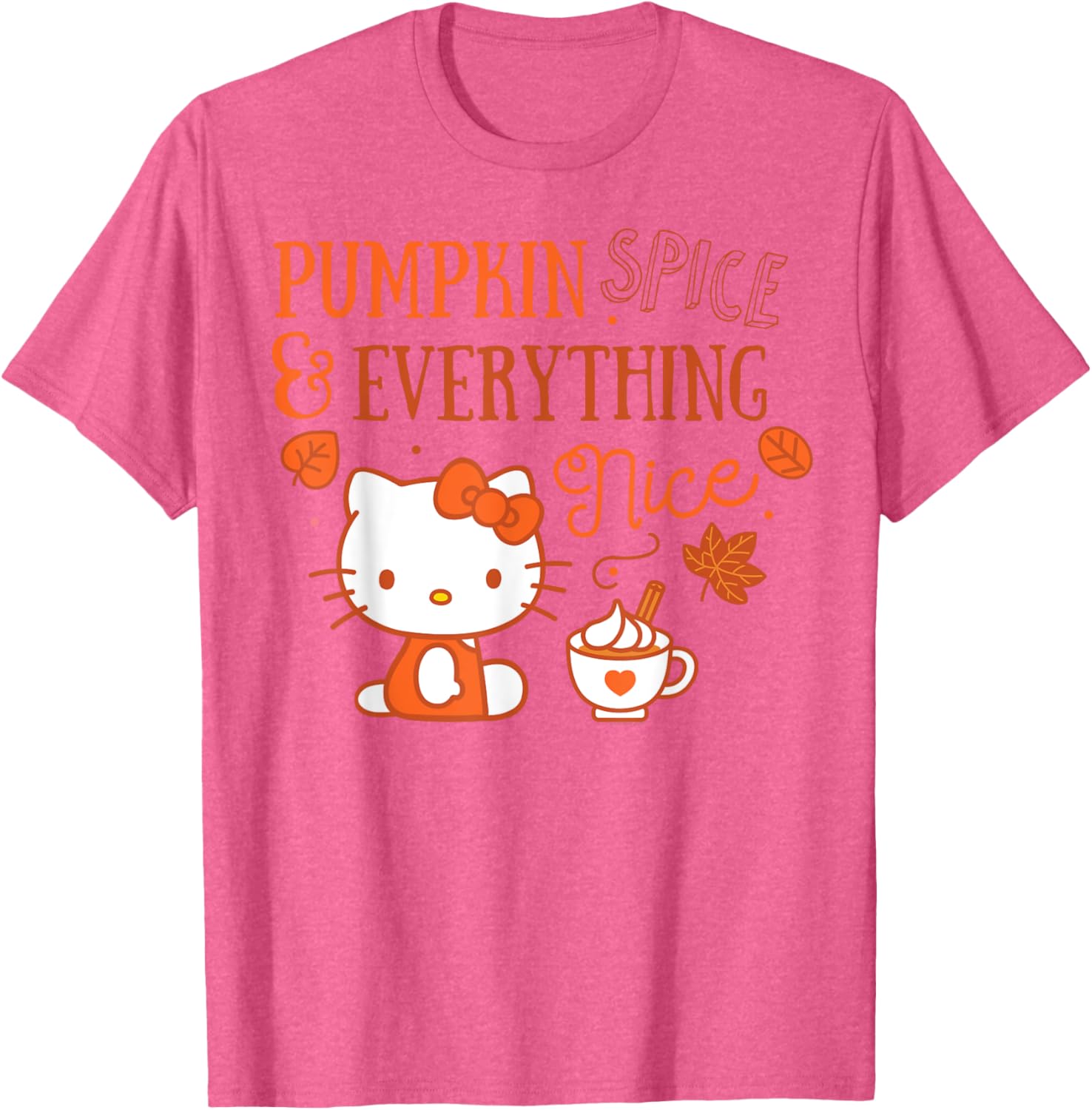 Cute Hello Kitty Pumpkin Spice T-Shirt Perfect for Fall Fashion - 3