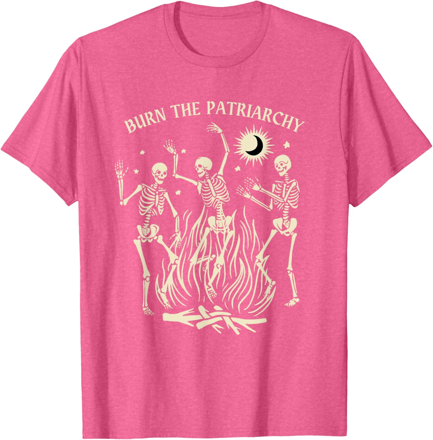 Funny Feminist Halloween T-Shirt Burn The Patriarchy Black Tee for Women - 11