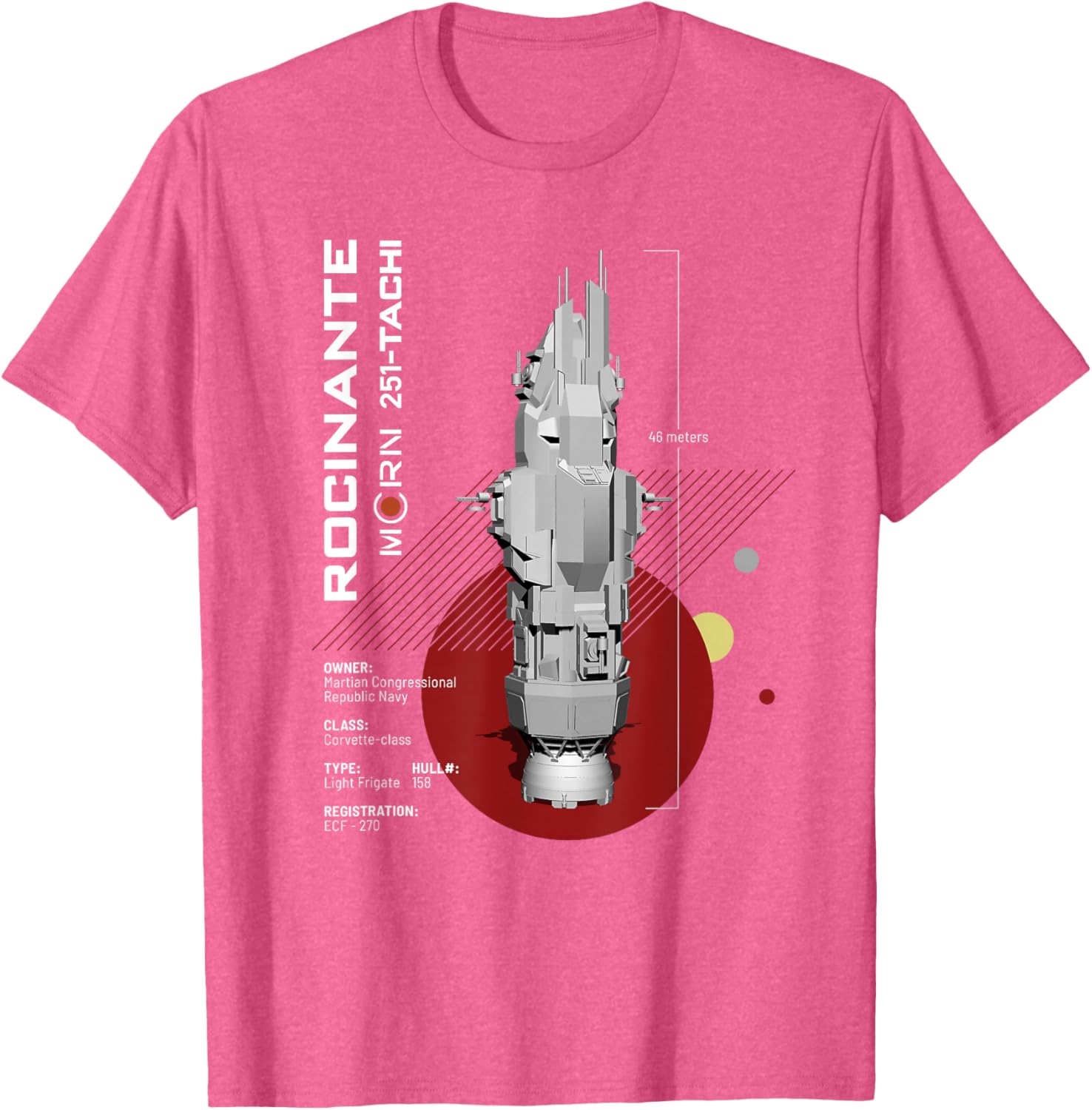The Expanse Rocinante Ship T-Shirt for Fans of Sci-Fi Adventure - 6