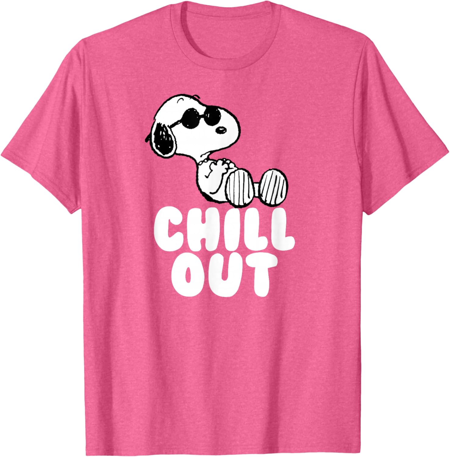 Peanuts Snoopy Chill Out Crew Neck T-Shirt in Blue for Relaxed Style - 6