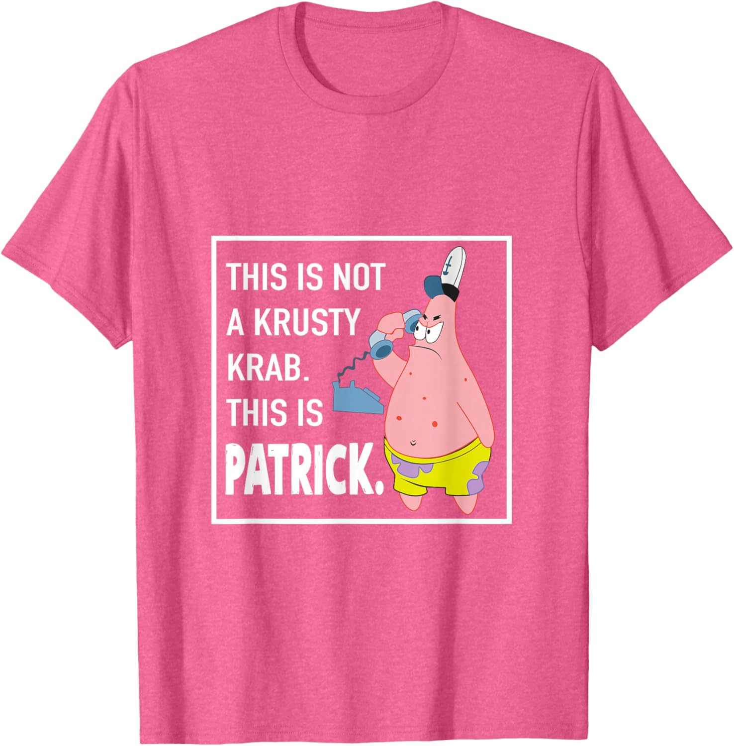 Patrick Star This is Not a Krusty Krab T-Shirt Fun Ocean Theme Apparel - 4