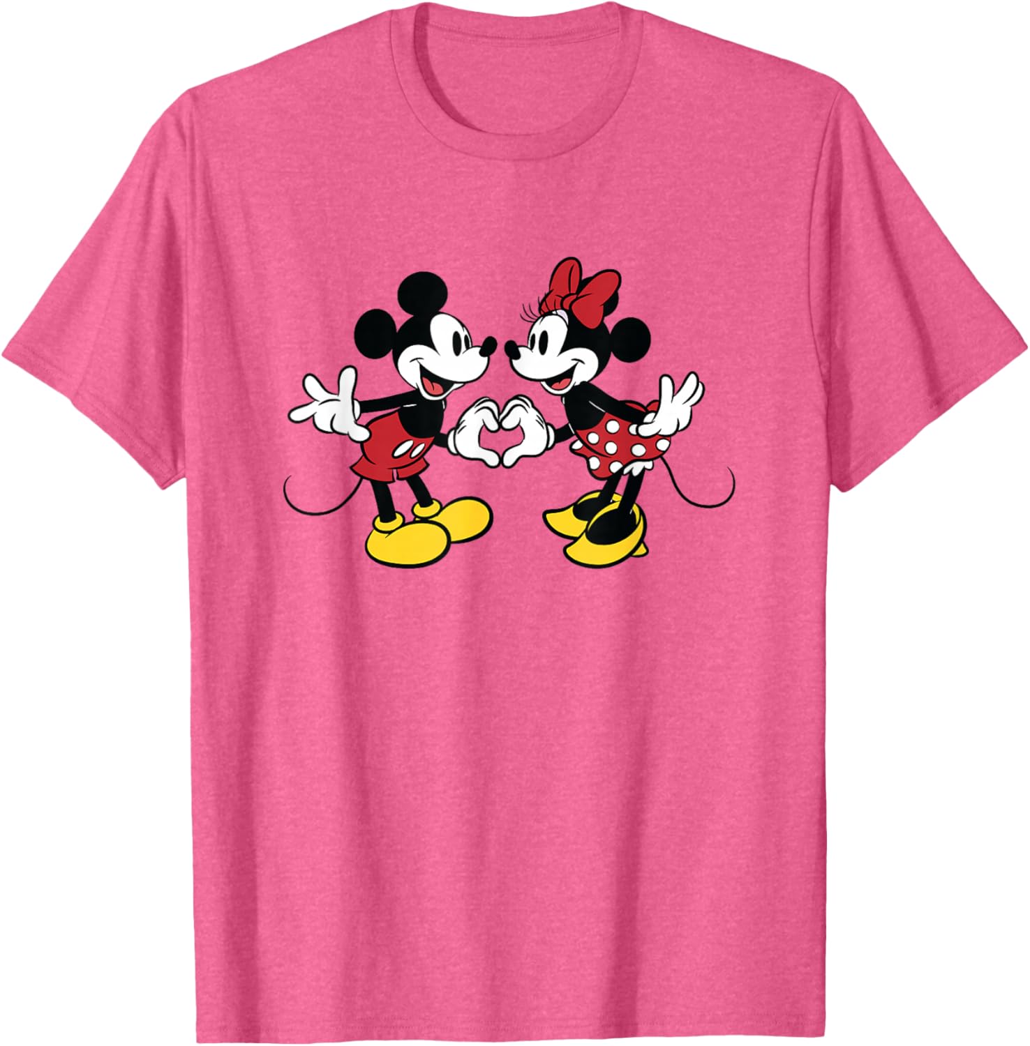 Disney Mickey and Friends Valentine Heart T-Shirt for Couples and Fans - 9