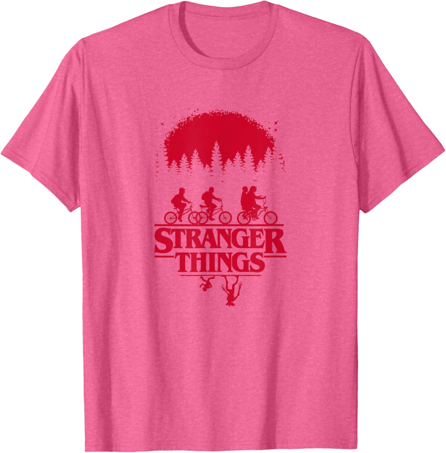 Stranger Things Upside Down Silhouette Group Shot T-Shirt for Fans - 2