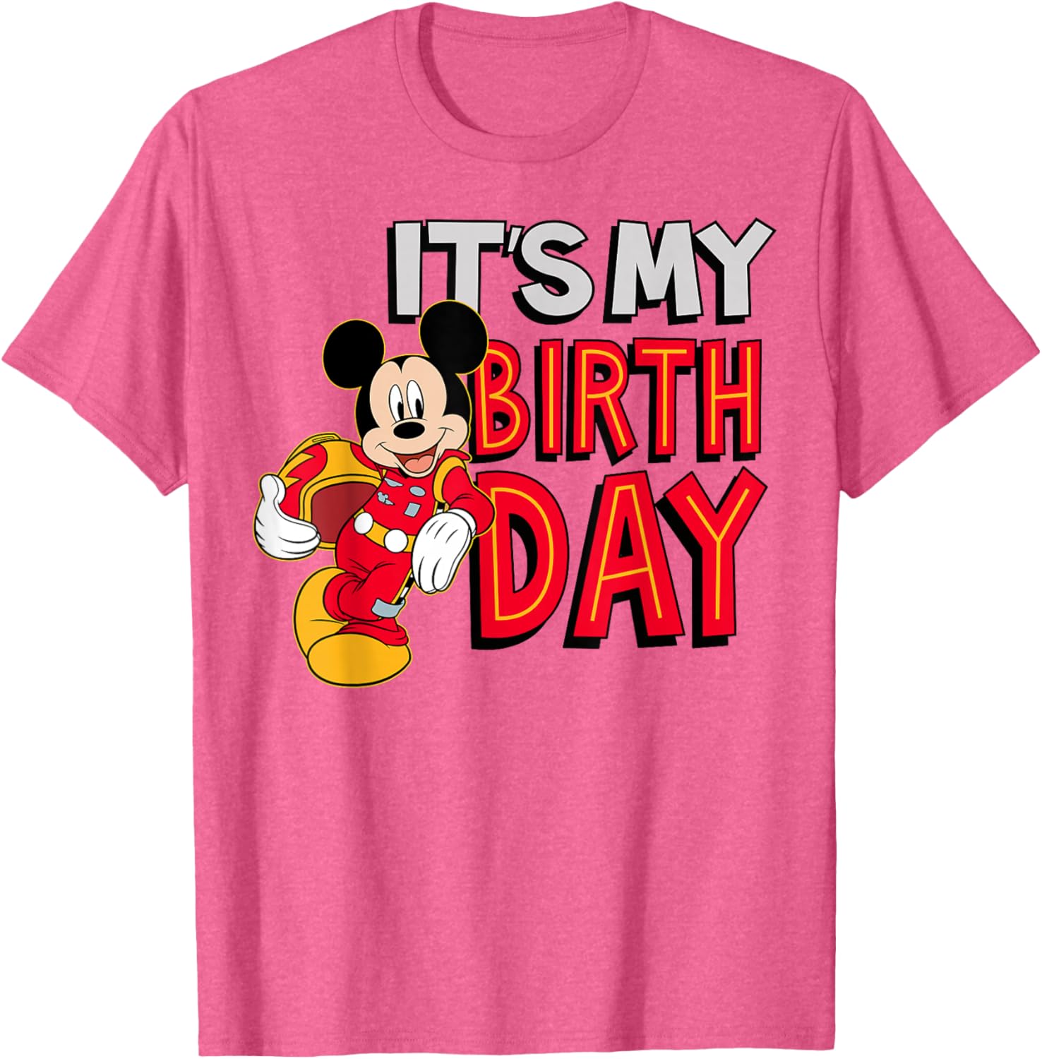 Disney Junior Mickey Birthday Short Sleeve T-Shirt for Kids Fun Wear - 9
