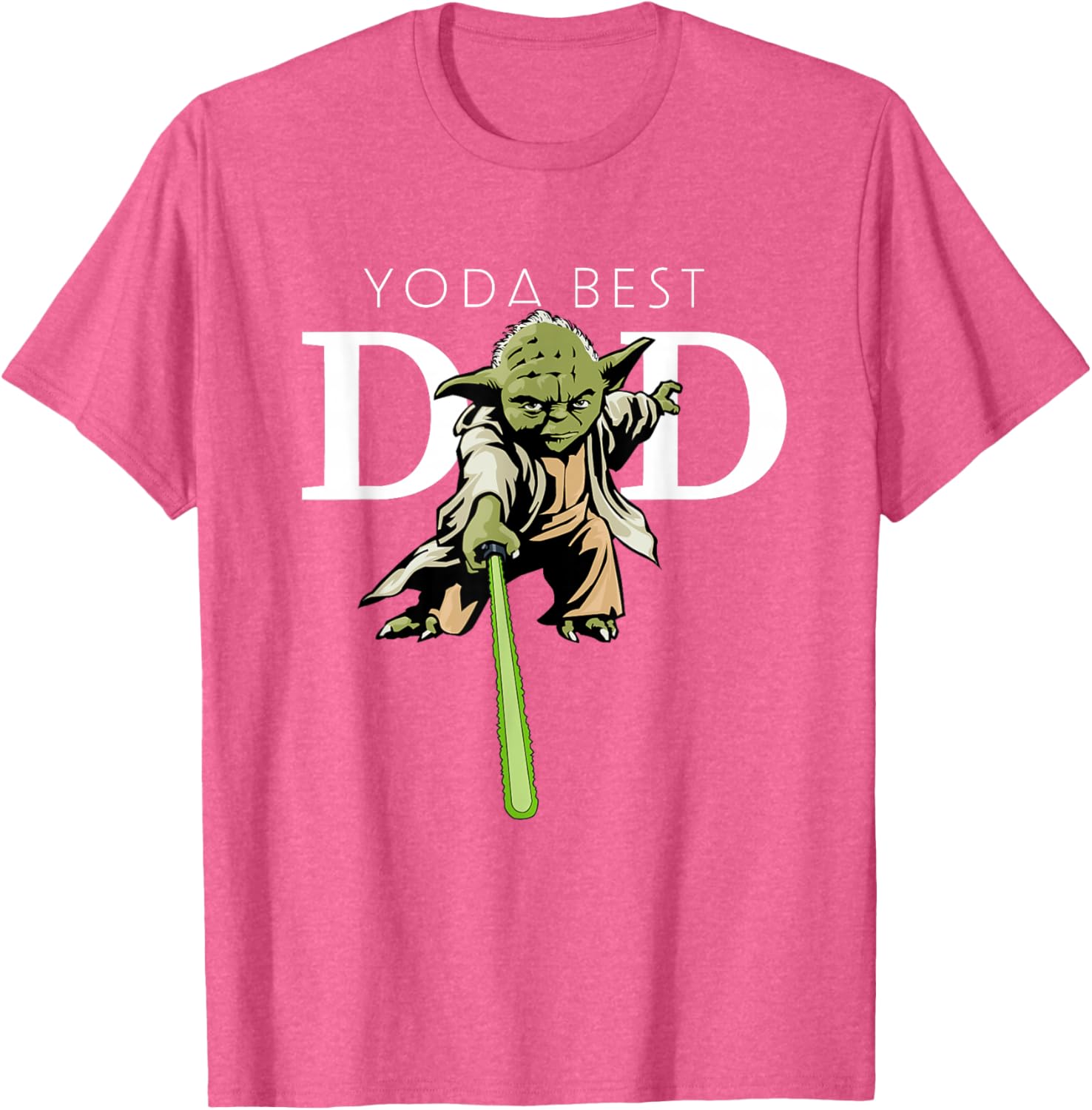 Star Wars Yoda Lightsaber Best Dad Father's Day T-Shirt for Dads - 23