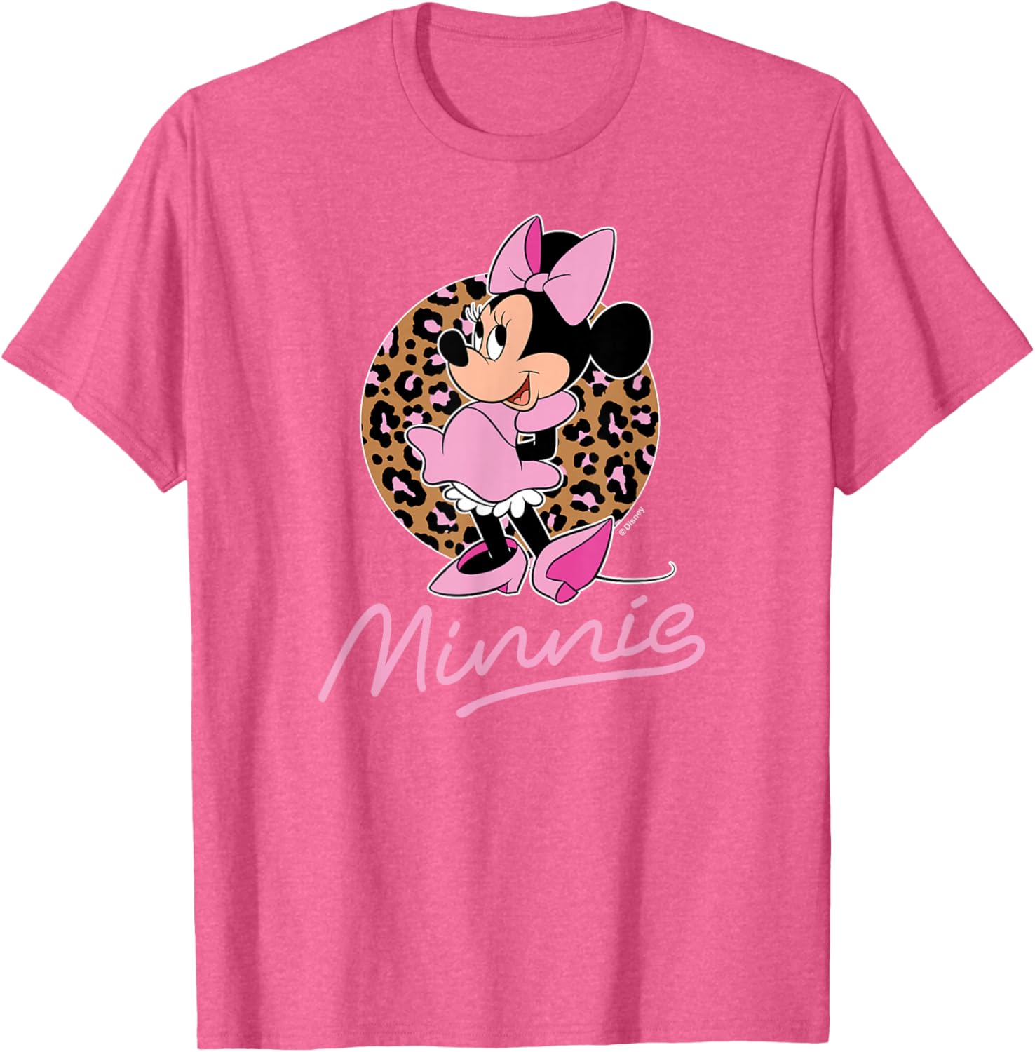Disney Minnie Leopard Print T-Shirt for Stylish Fans of All Ages - 8