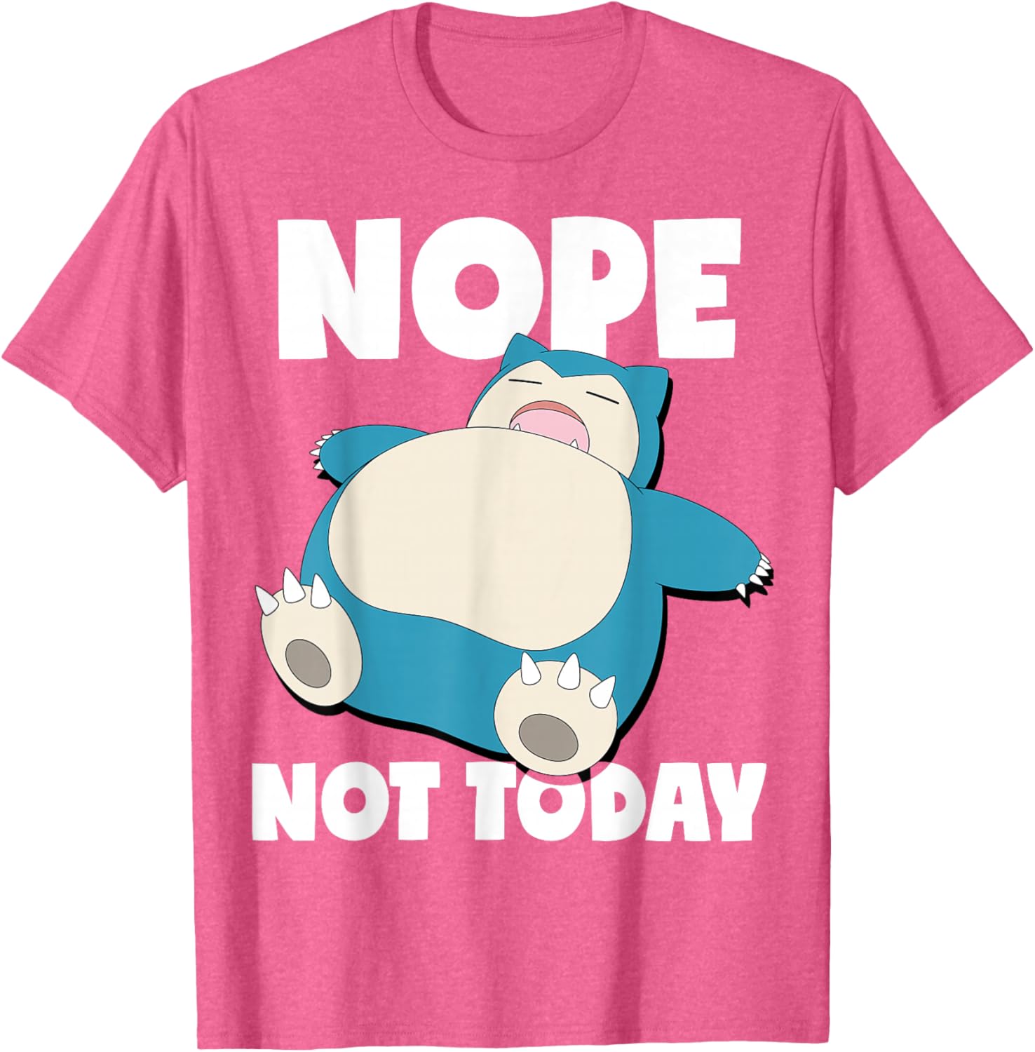 Snorlax Sleeping Nope Not Today T-Shirt for Pokémon Fans - Fun Apparel - 10
