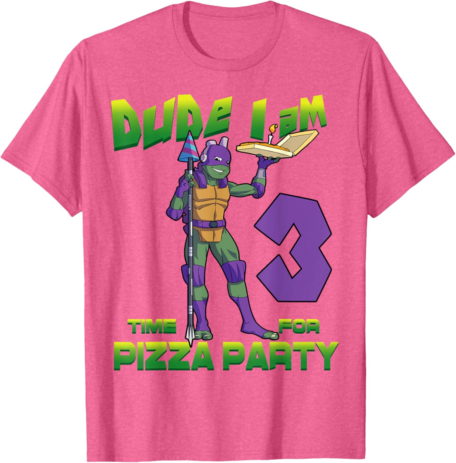 Mademark TMNT Donnie Pizza Birthday T-Shirt for 3 Year Olds - 8