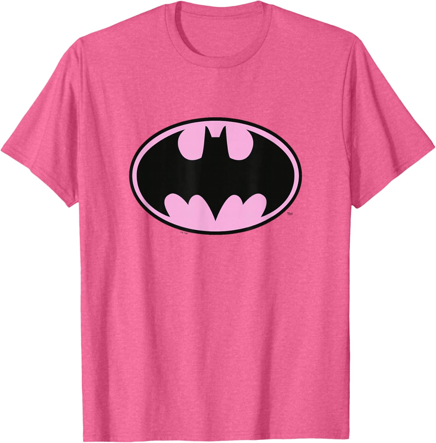 Batman Bat-Symbol T-Shirt with Pink Background - Stylish Graphic Tee - 1