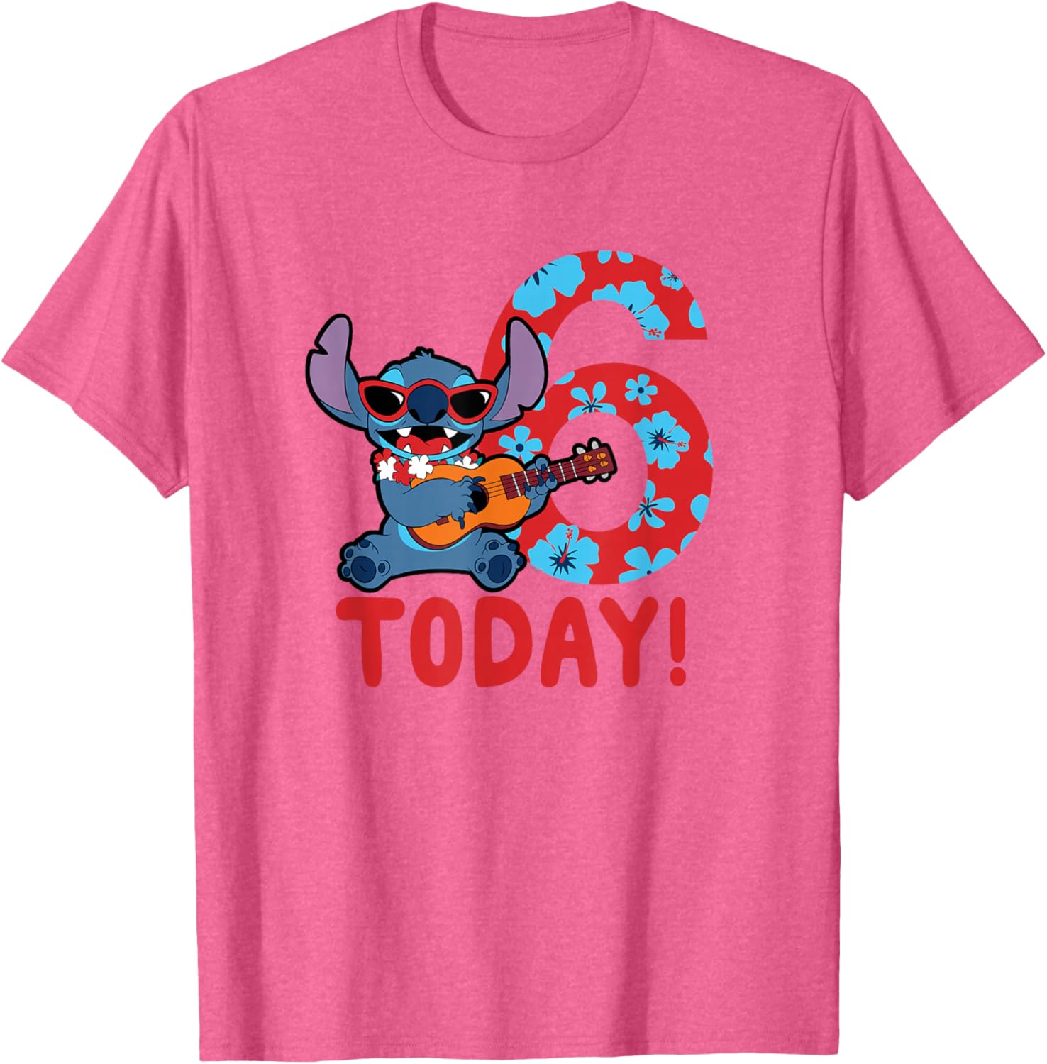 Disney Lilo & Stitch Tropical Birthday T-Shirt for 6 Year Old Fun Style - 7