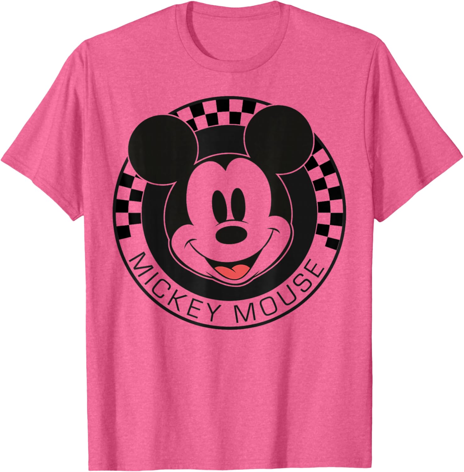 Mickey Mouse Checkerboard Circle T-Shirt for Kids Unisex Short Sleeve - 7
