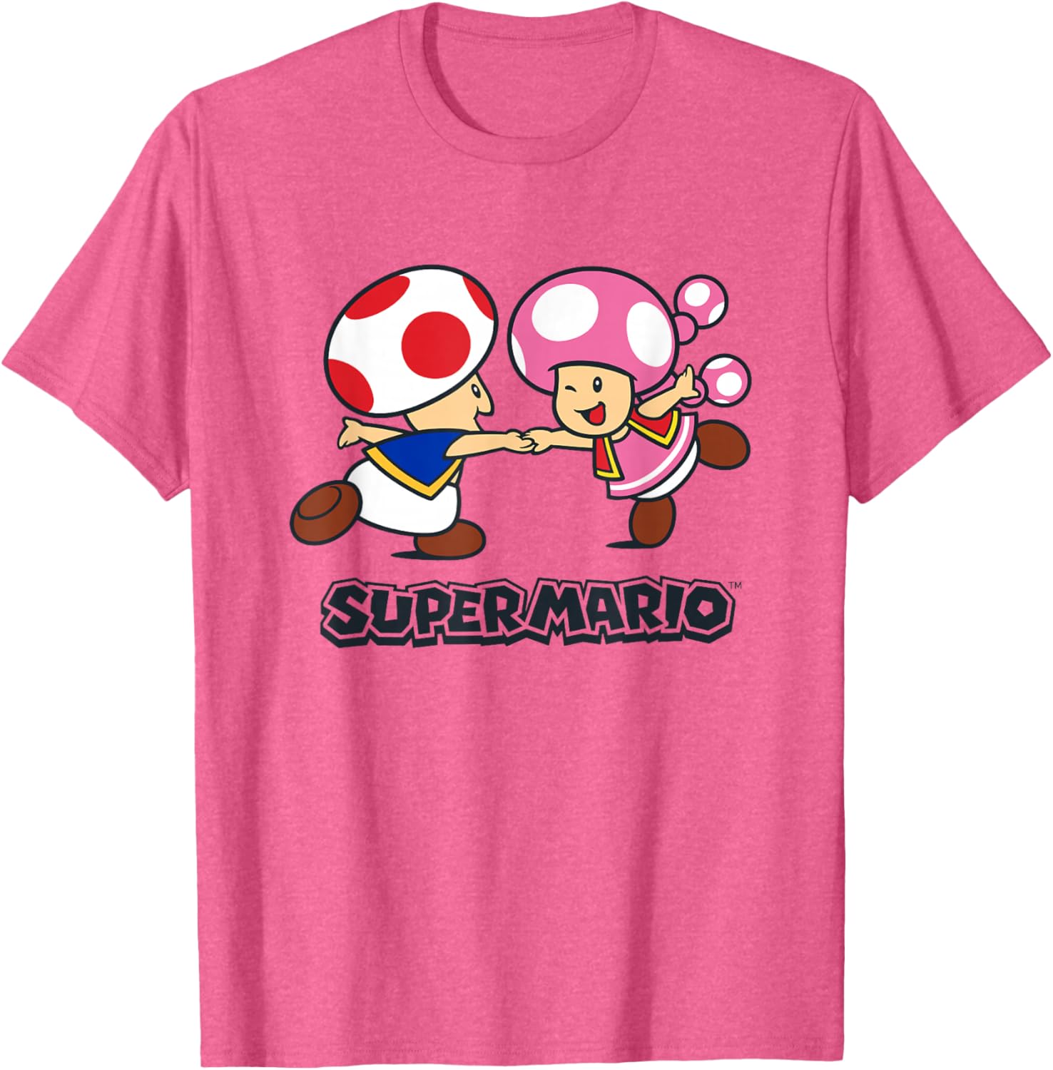 Super Mario Bros Happy Toads Classic Nintendo Duo T-Shirt for Fans - 10