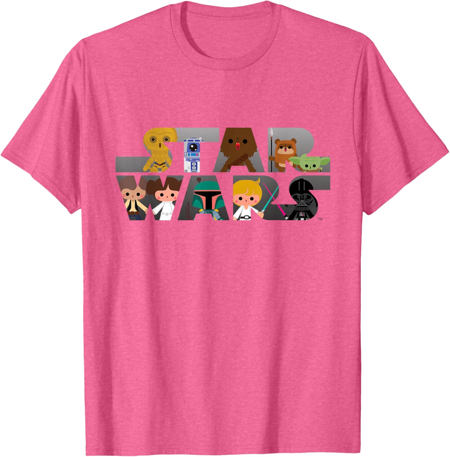 Kawaii Star Wars Multi-Character T-Shirt for Fans of All Ages - 4