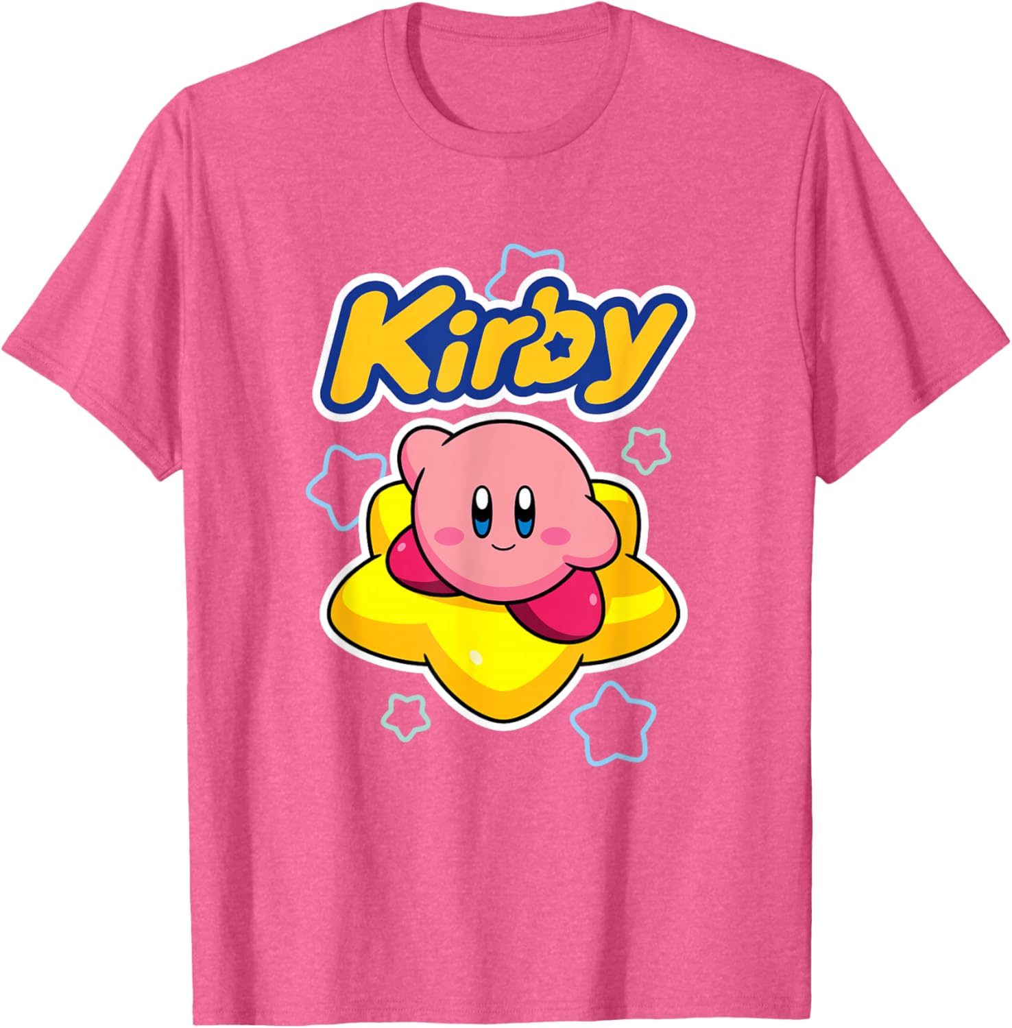 Kirby Big Star Surfing Portrait T-Shirt for Fans of Nintendo Adventure - 10