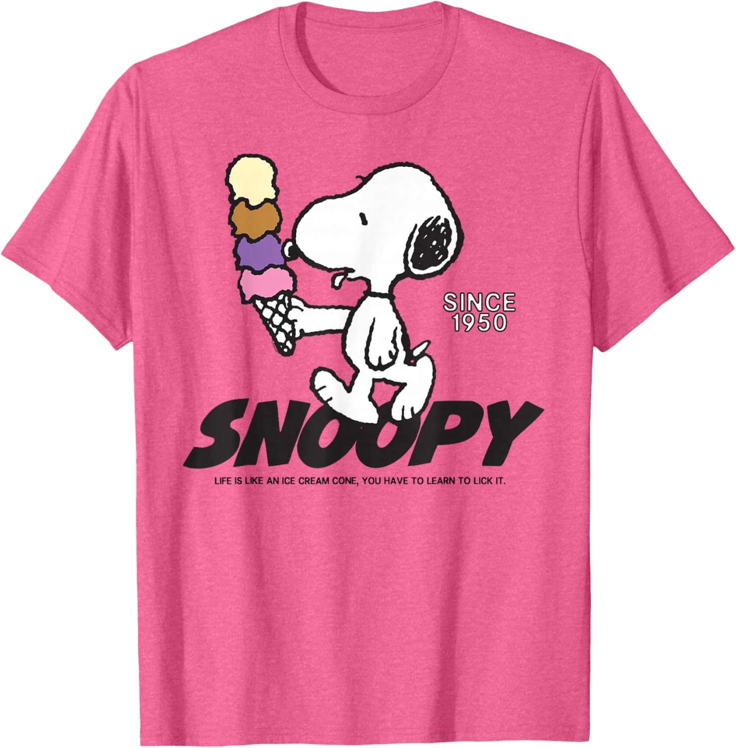 Snoopy Peanuts Ice Cream Cone T-Shirt Fun and Stylish Apparel - 1