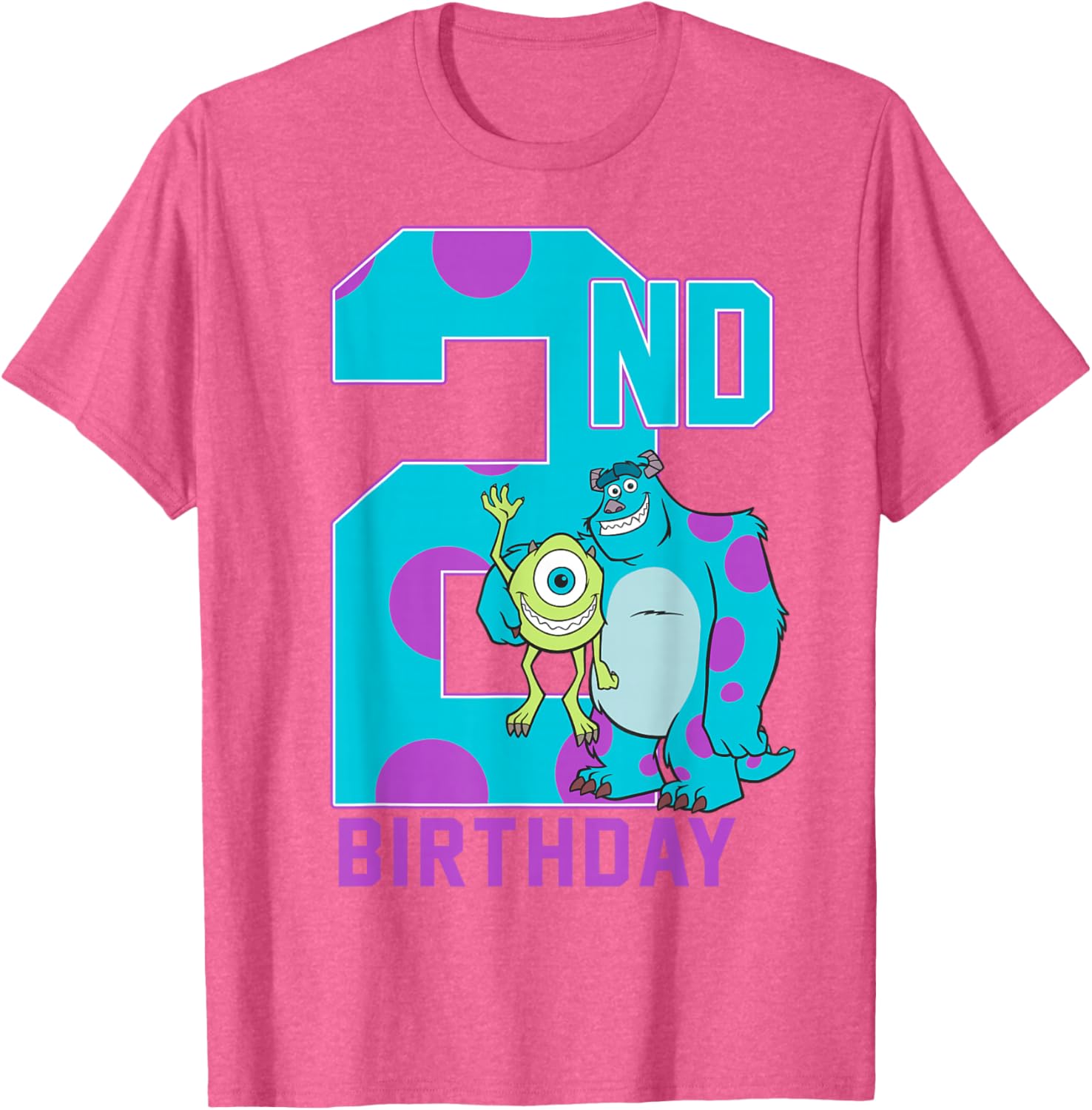 Disney Pixar Monsters Inc Mike and Sully 2nd Birthday T-Shirt for Kids - 5
