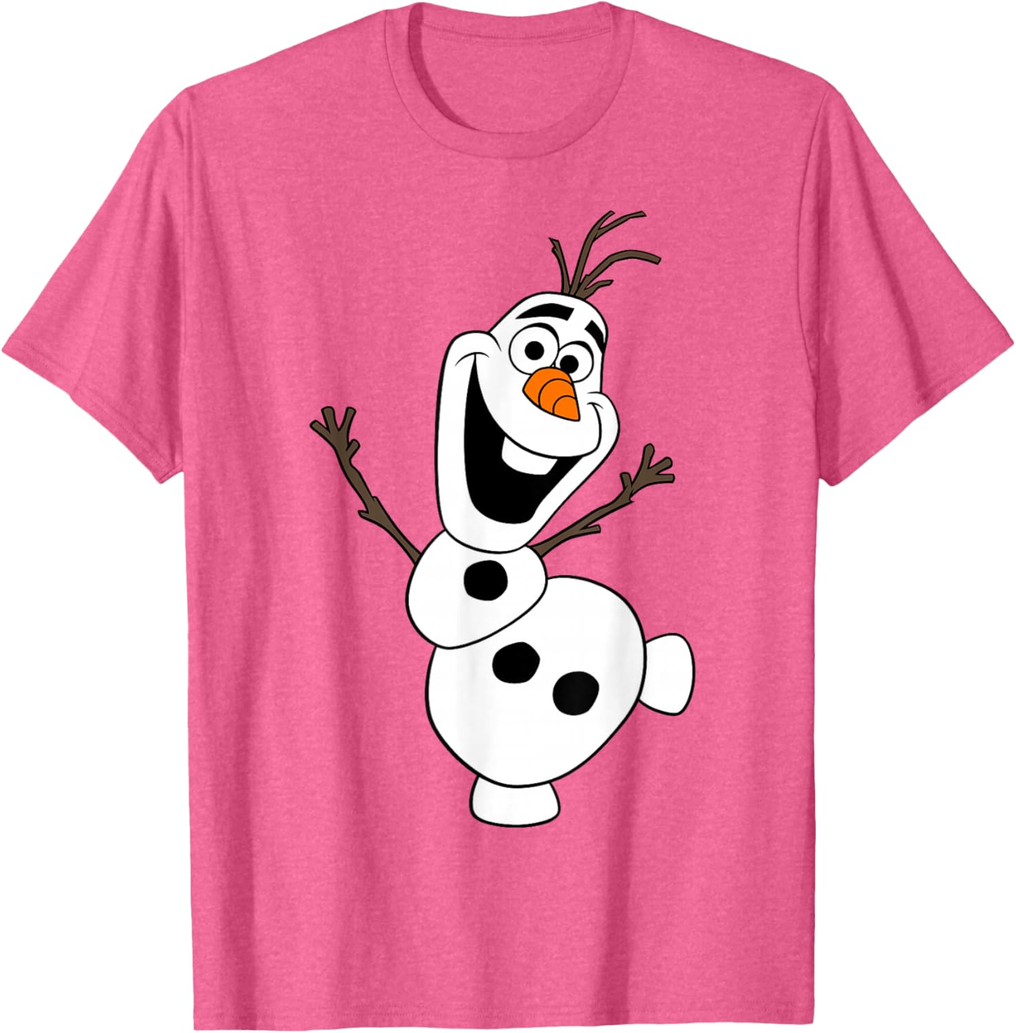 Disney Frozen Olaf Snowman Happy Pose T-Shirt for Kids and Adults - 8