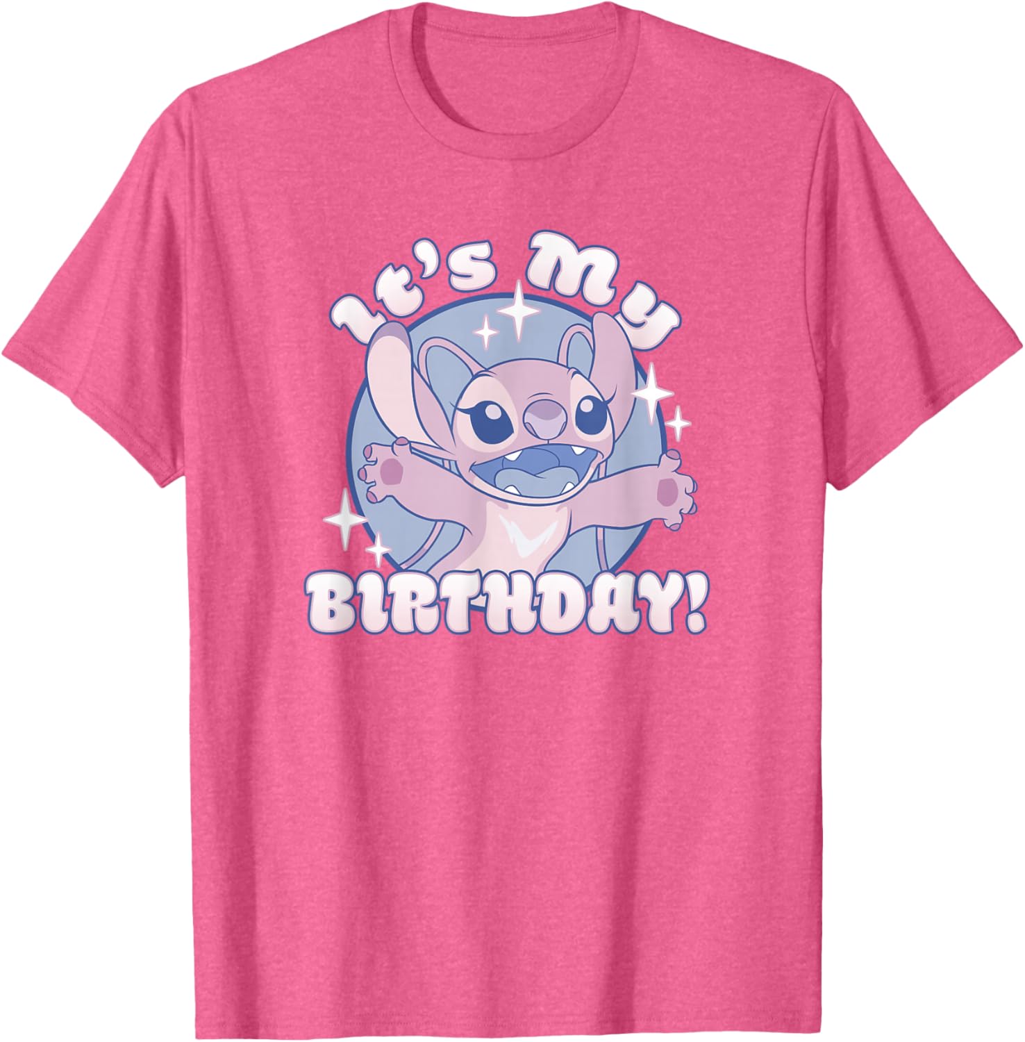 Disney Lilo & Stitch Angel It's My Birthday Retro Sparkle T-Shirt - 5