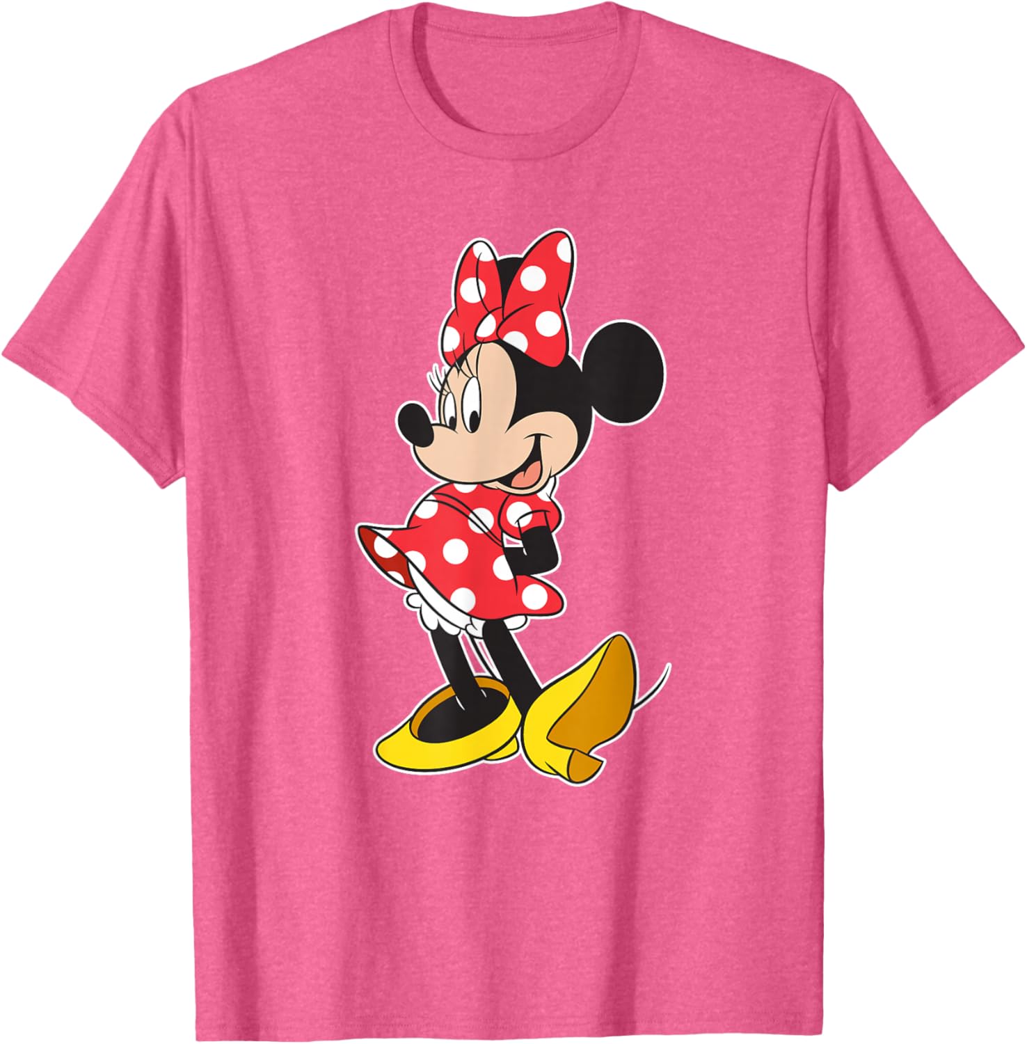 Cute Disney Minnie Mouse Classic Pose T-Shirt for Kids and Adults - 15