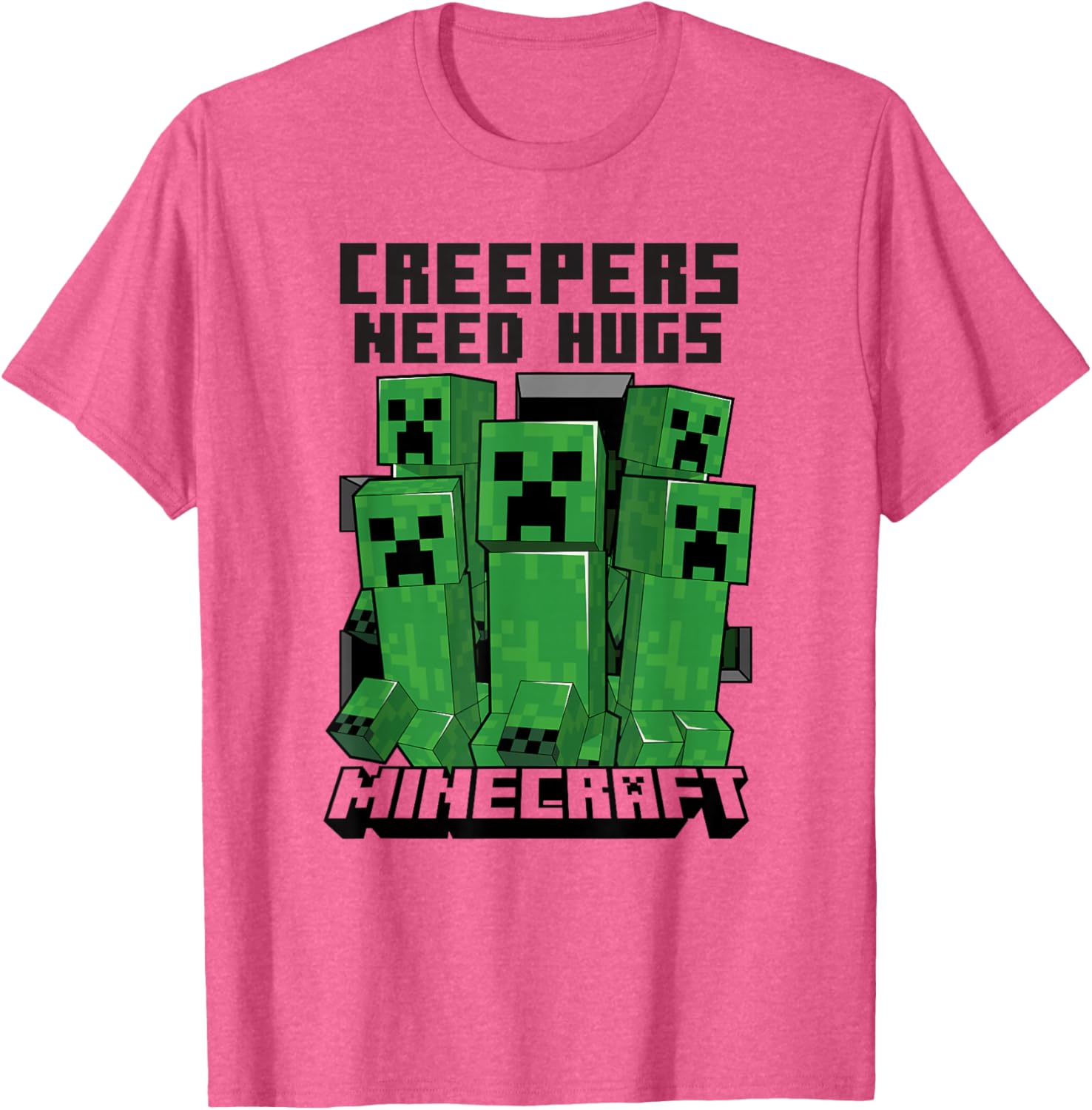 Minecraft Creepers Need Hugs March T-Shirt for Gamers and Fans - 13