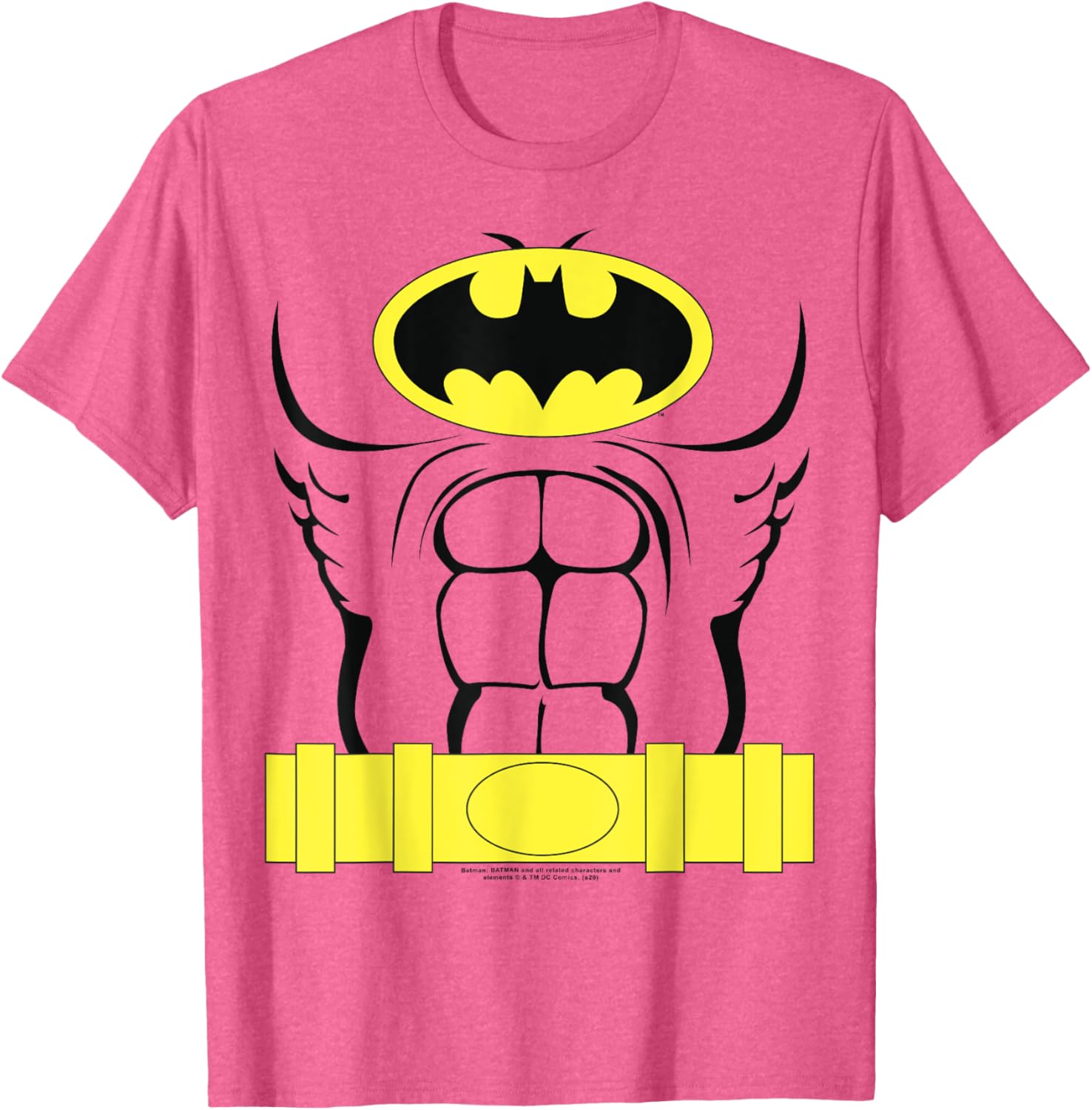 Batman Costume Outline T-Shirt for Fans of DC Comics Superhero Style - 7