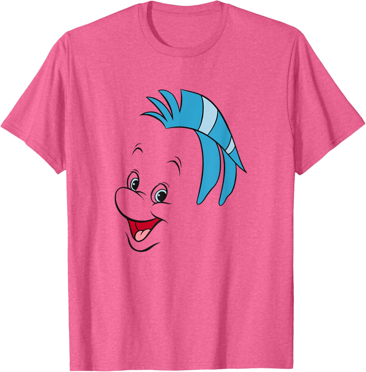 Disney The Little Mermaid Flounder Big Face T-Shirt for Kids and Adults - 5