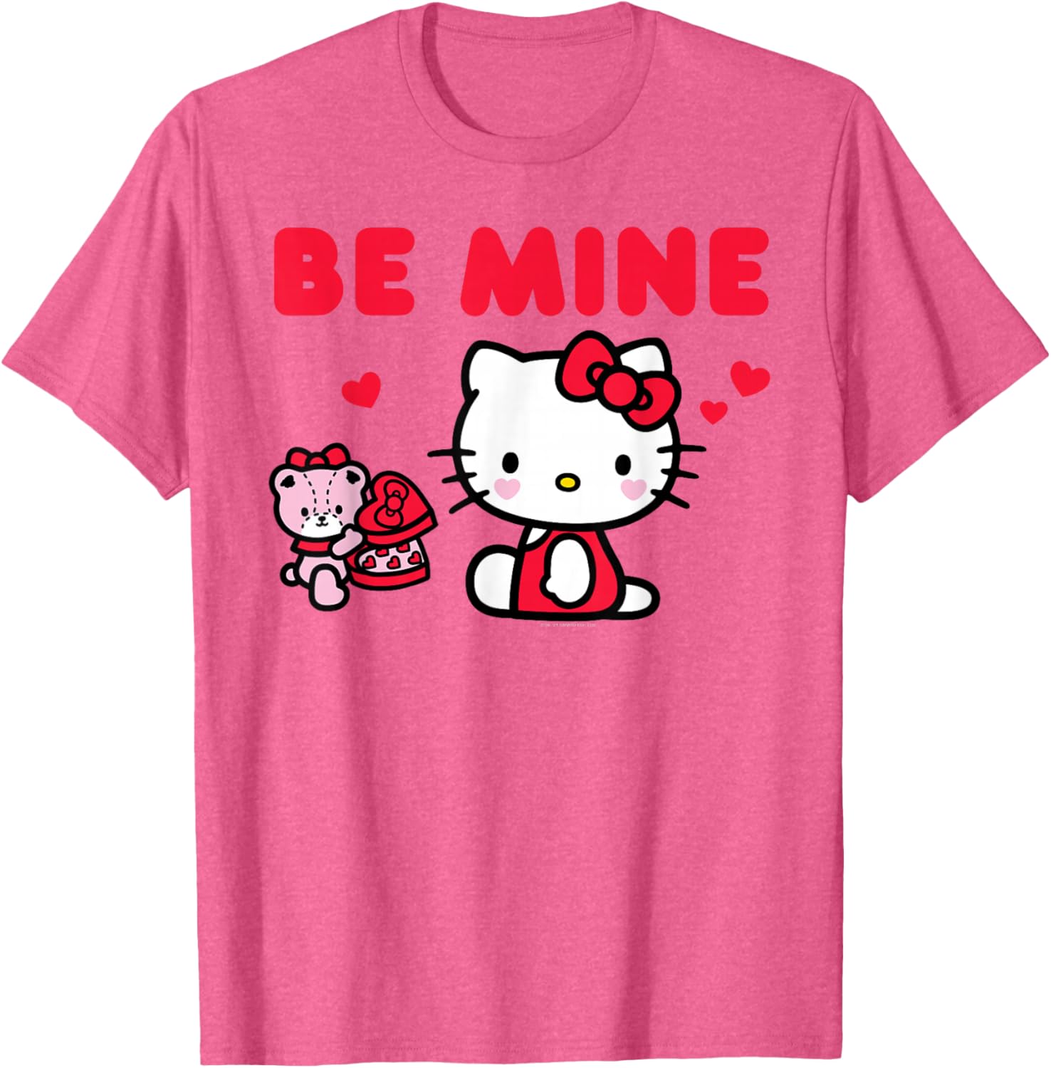 Cute Hello Kitty Be Mine Chocolates T-Shirt for Valentine's Day Fun - 13