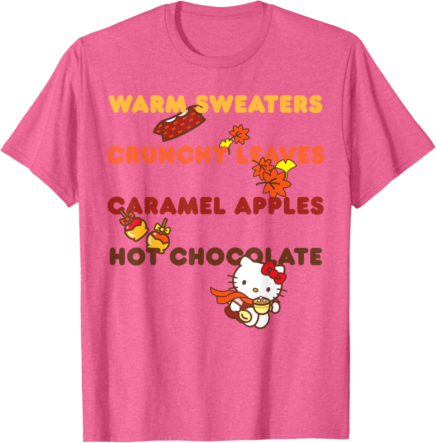 Hello Kitty Favorite Fall Things T-Shirt for Cozy Seasonal Style - 13