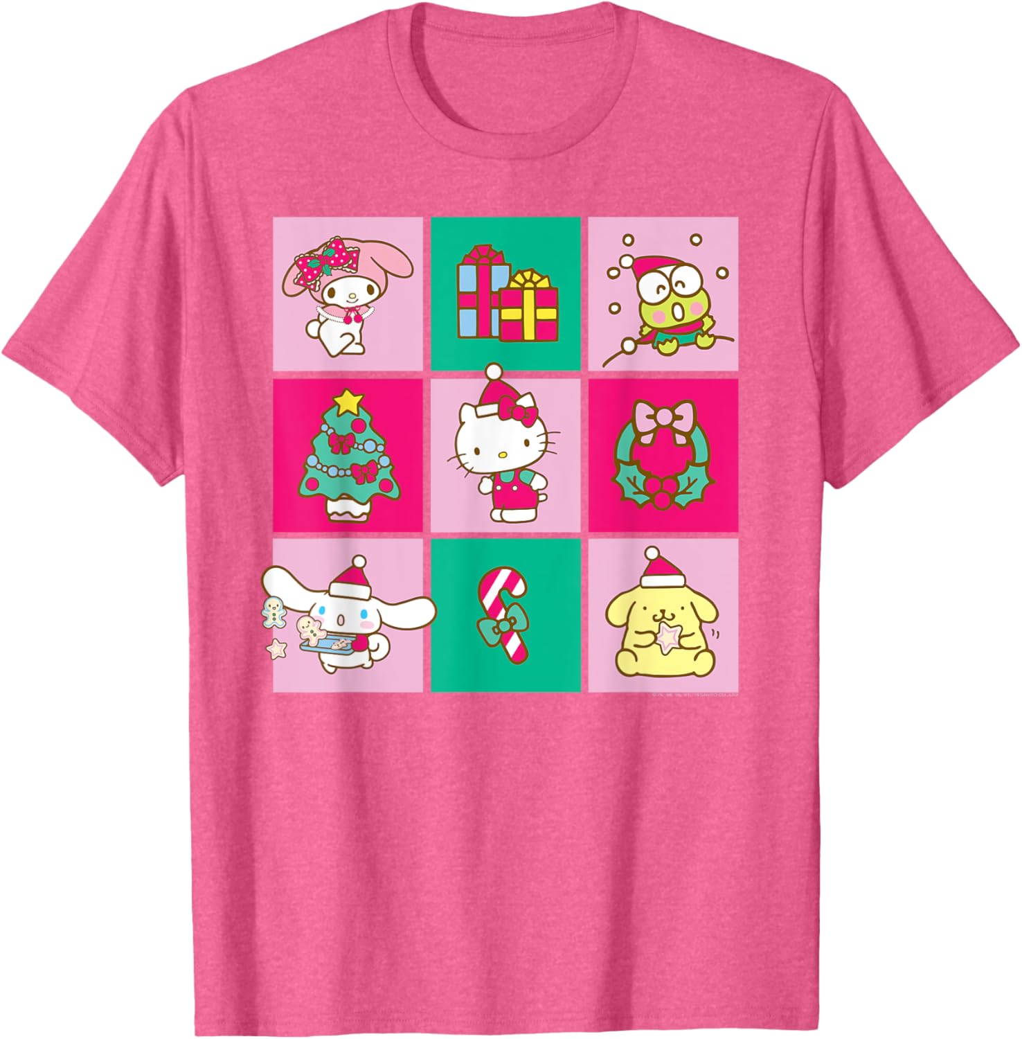 Hello Sanrio Friends Christmas Time Tee Shirt for Festive Fun and Style - 7