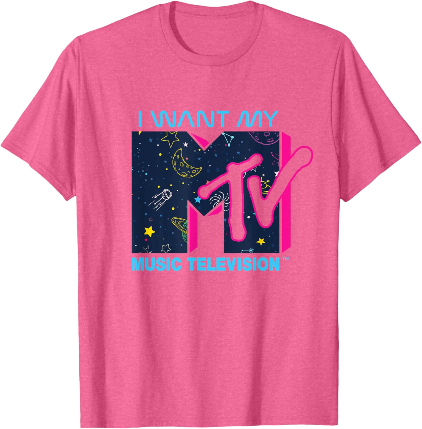 Mademark x MTV Official I Want My MTV Logo Space T-Shirt for Fans - 23