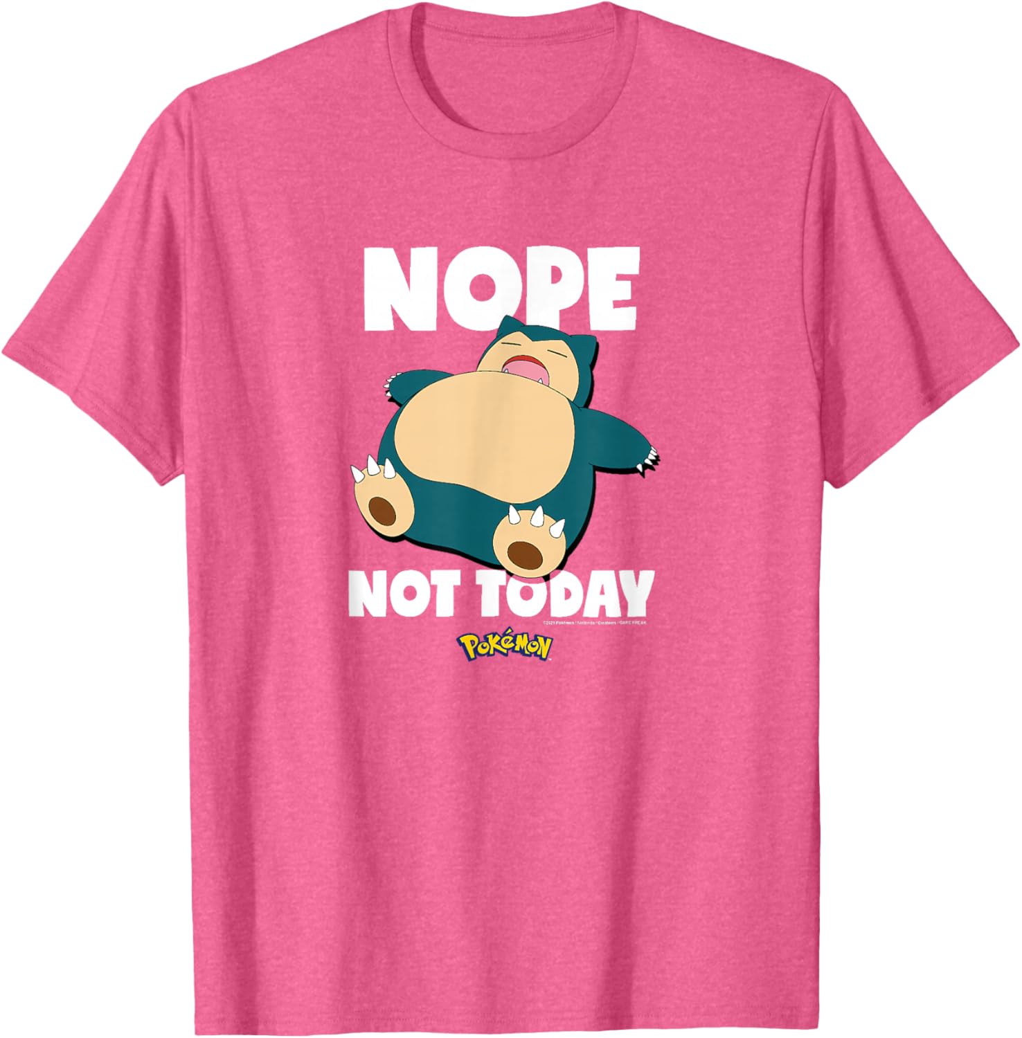 Pokémon Snorlax Nope Not Today T-Shirt for Casual Style and Comfort - 6