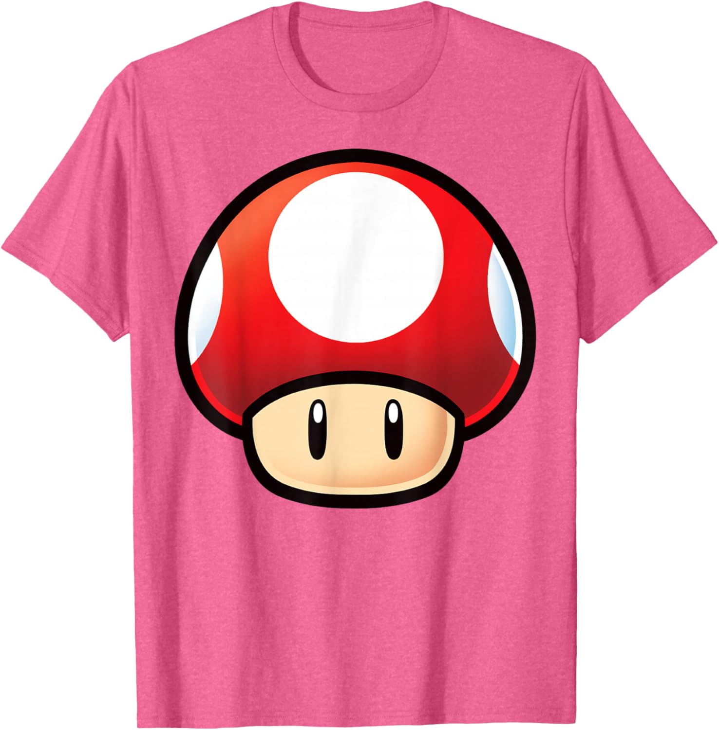 Super Mario Red Mushroom Big Face T-Shirt for Gamers and Fans - 4