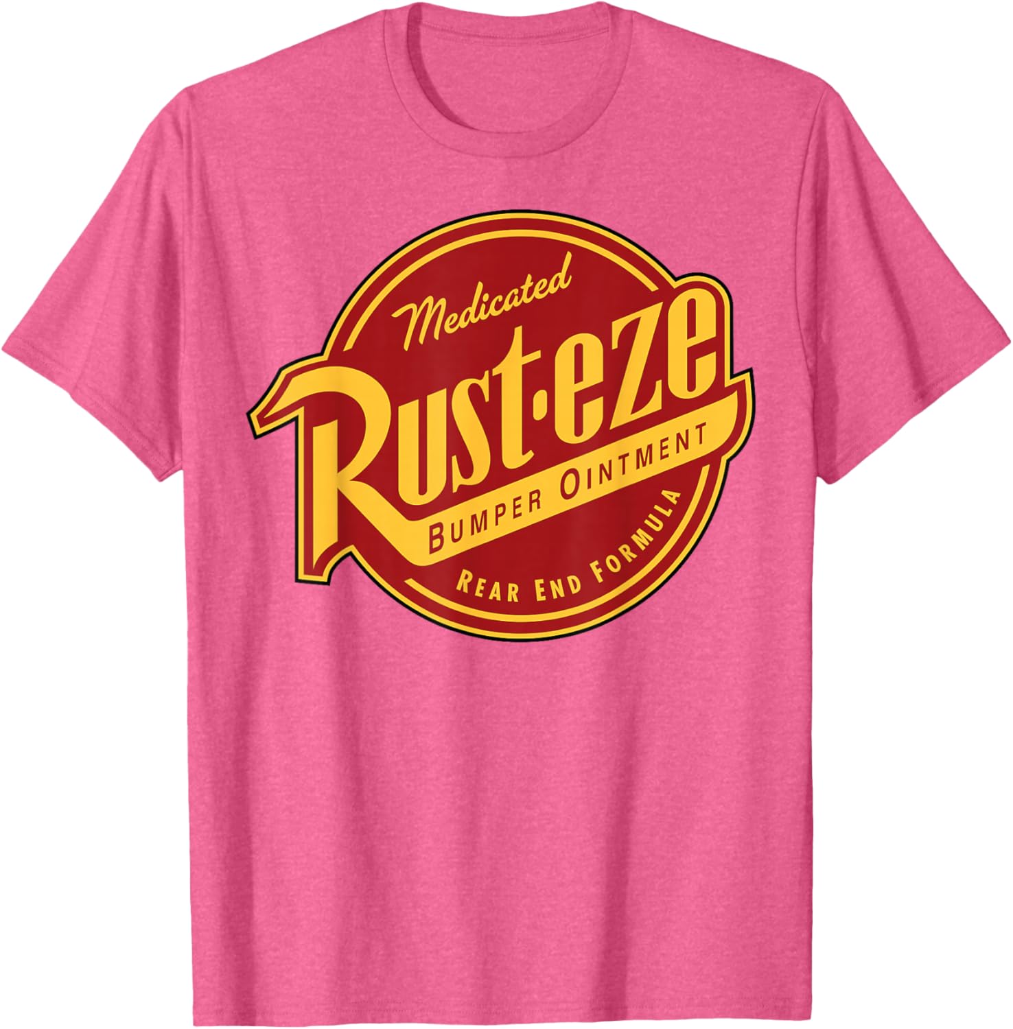 Disney Pixar Cars 2 Rust-Eze Ointment Vintage Badge Logo T-Shirt - 11
