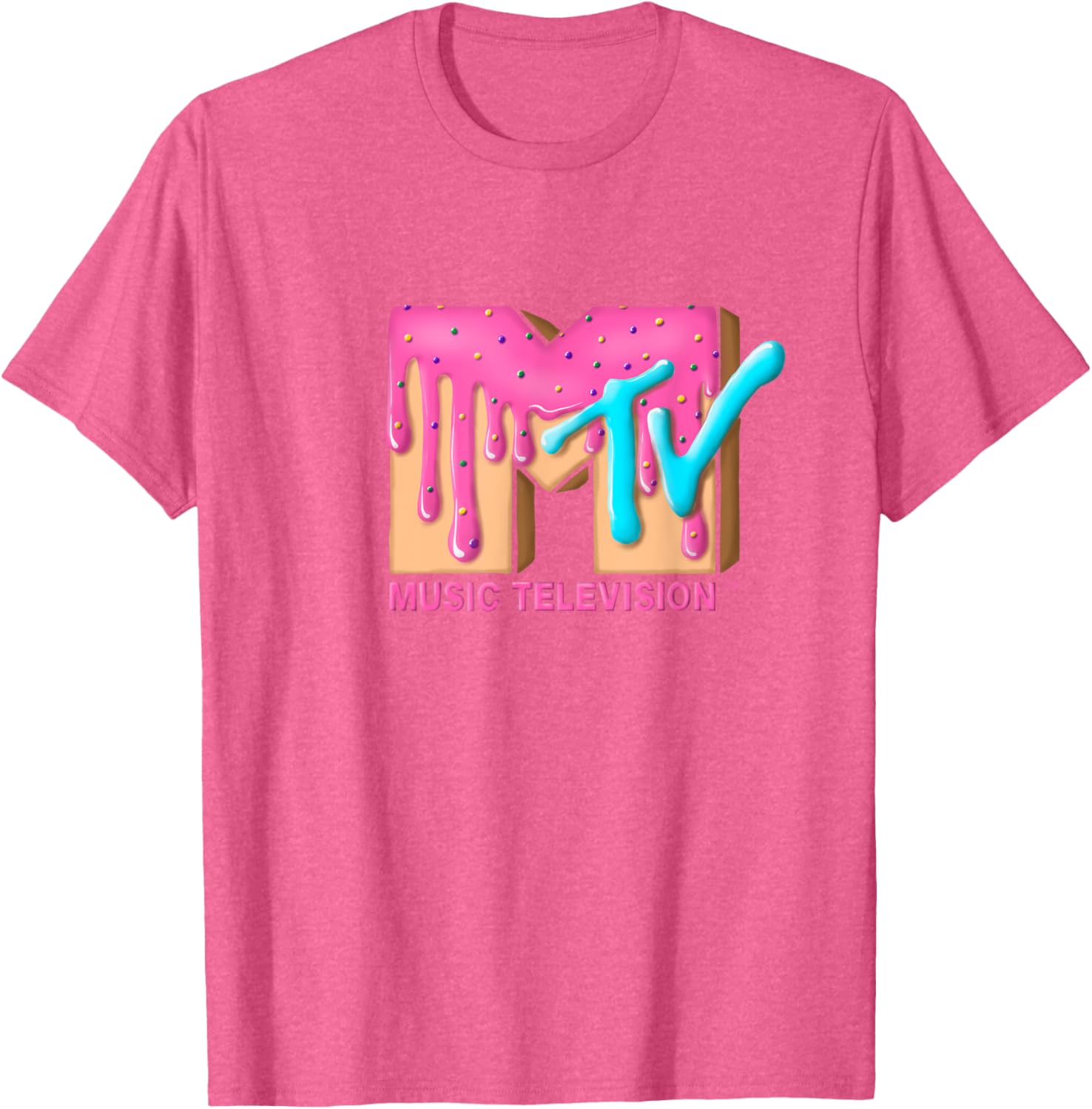 Mademark x MTV Pink Sugar Cream T-Shirt - Stylish & Fun MTV Logo Tee - 13
