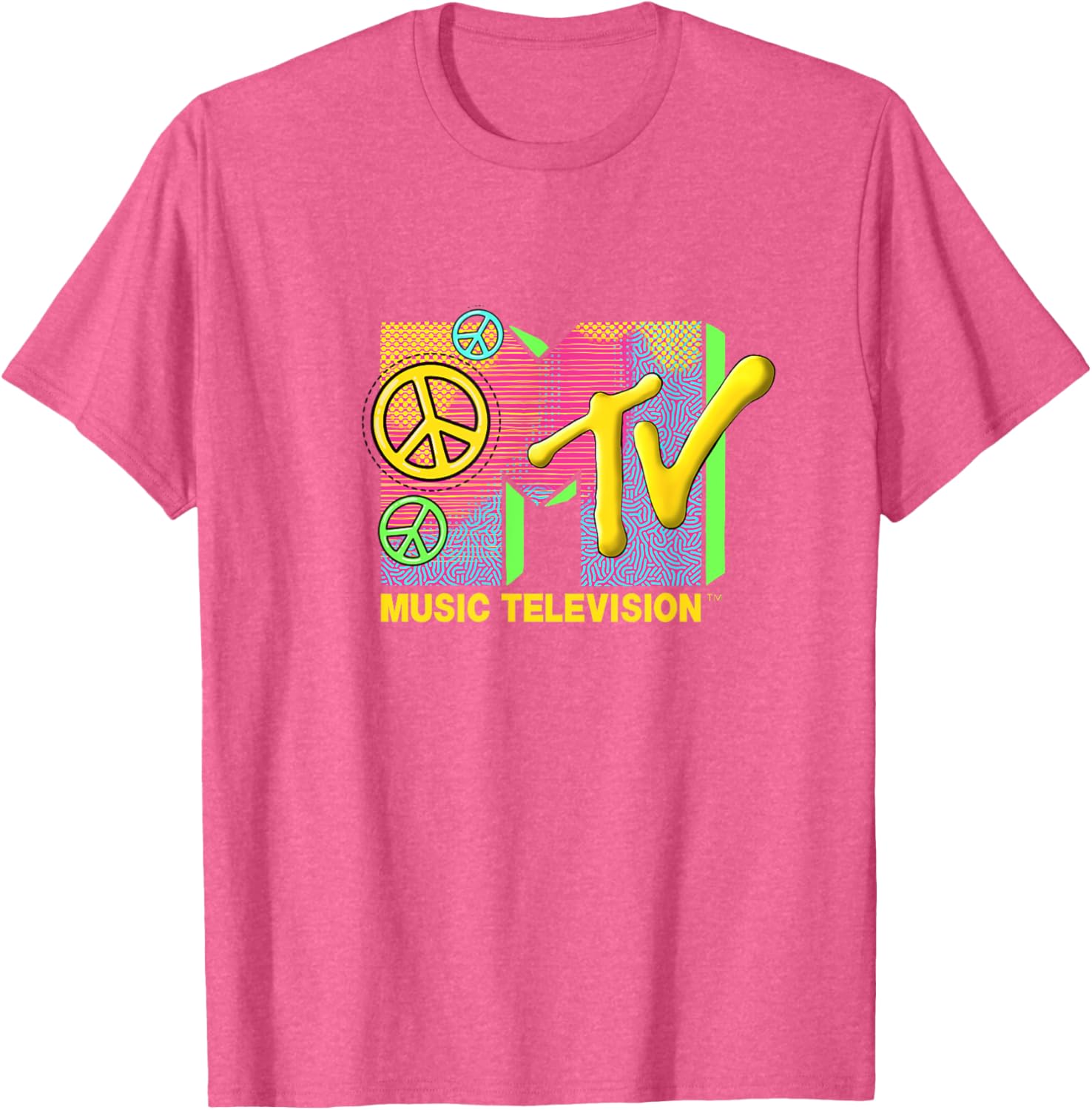 Mademark x MTV Peace Love Happiness T-Shirt - Official Logo Apparel - 14