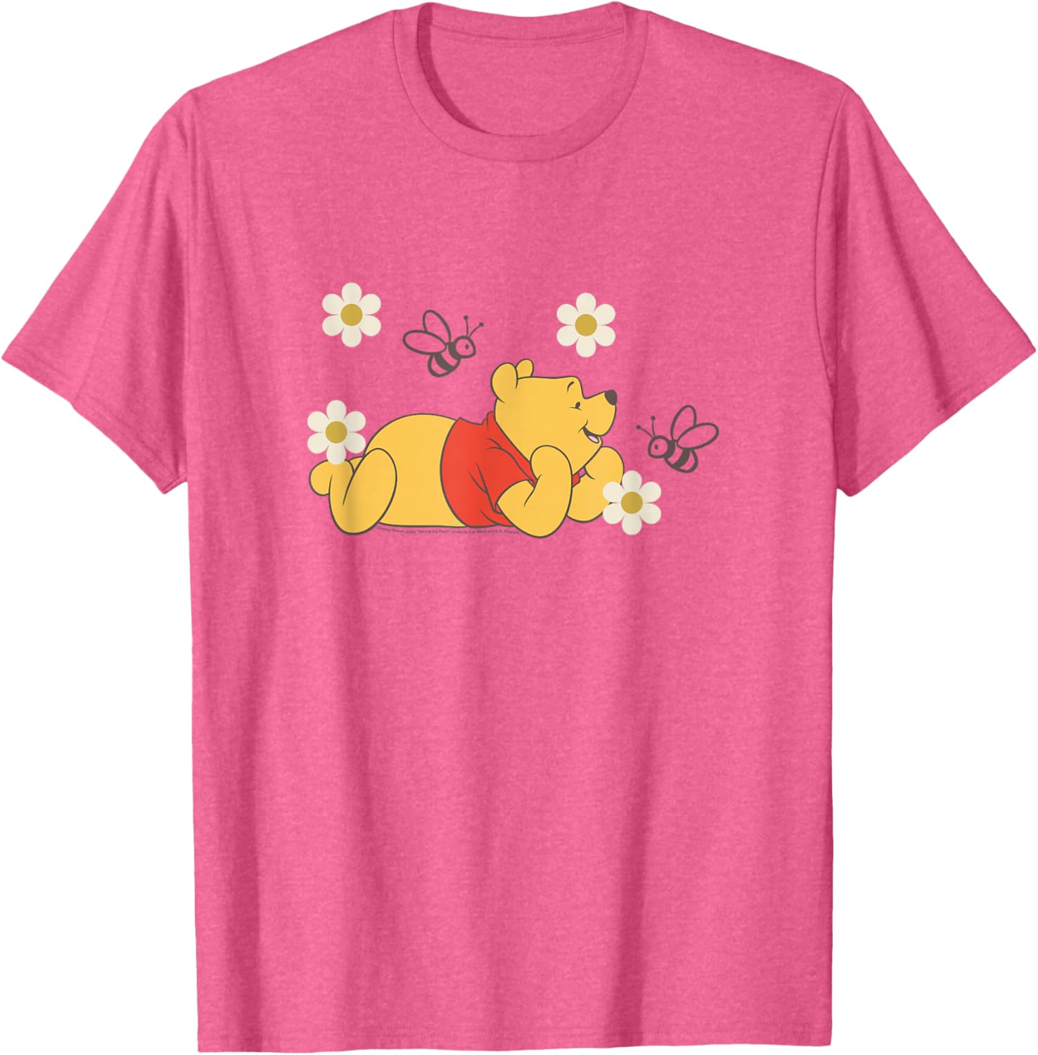 Winnie The Pooh Floral T-Shirt with Bees - Cute Nature-Inspired Apparel - 1
