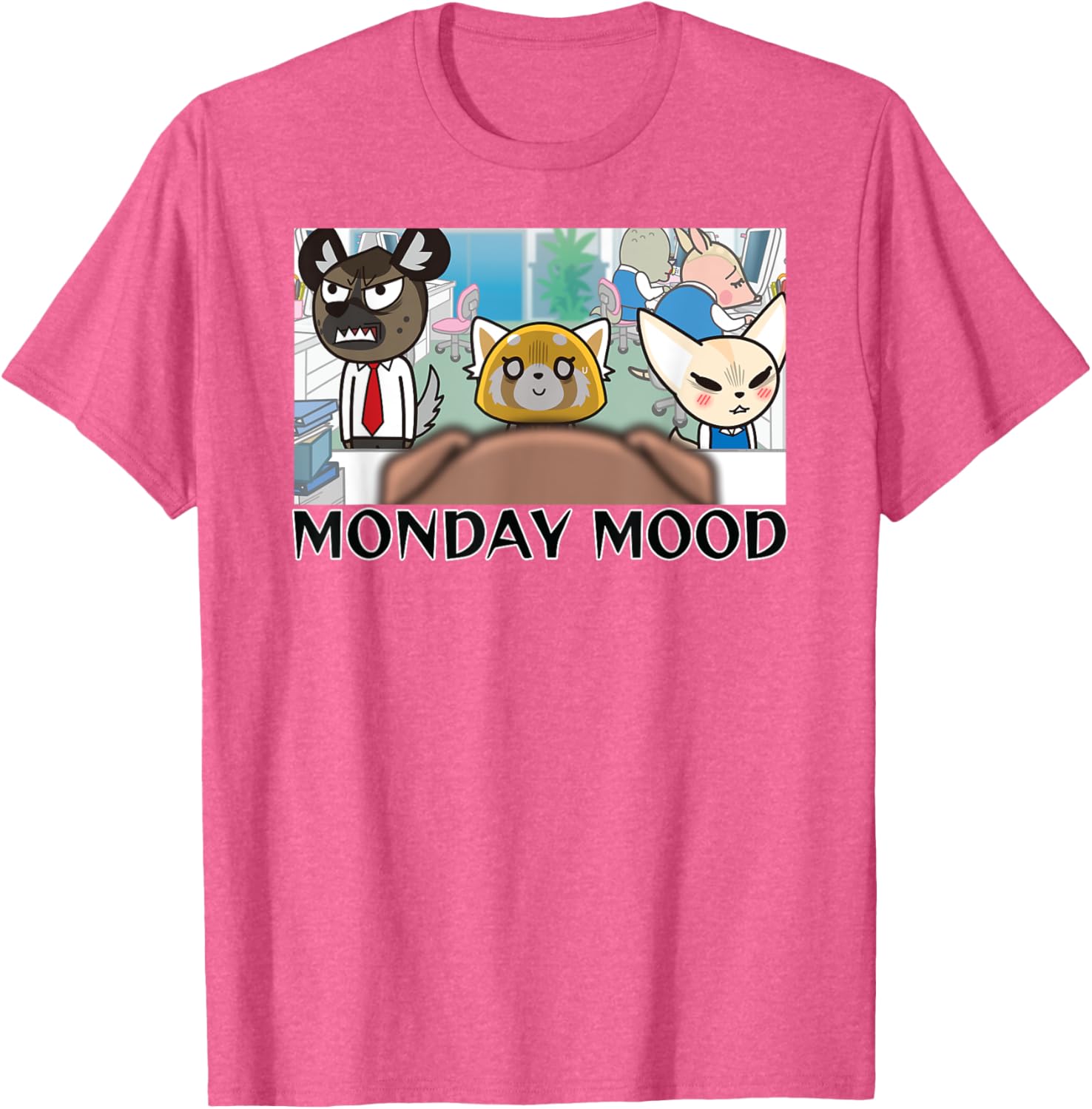 Aggretsuko Season 2 Monday Mood T-Shirt for Fans of Fun Anime Apparel - 5